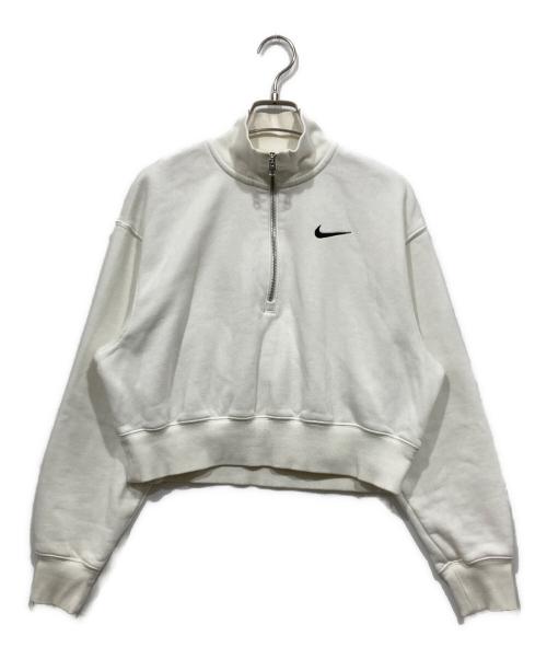 中古・古着通販】NIKE (ナイキ) ハーフジップスウェット ホワイト
