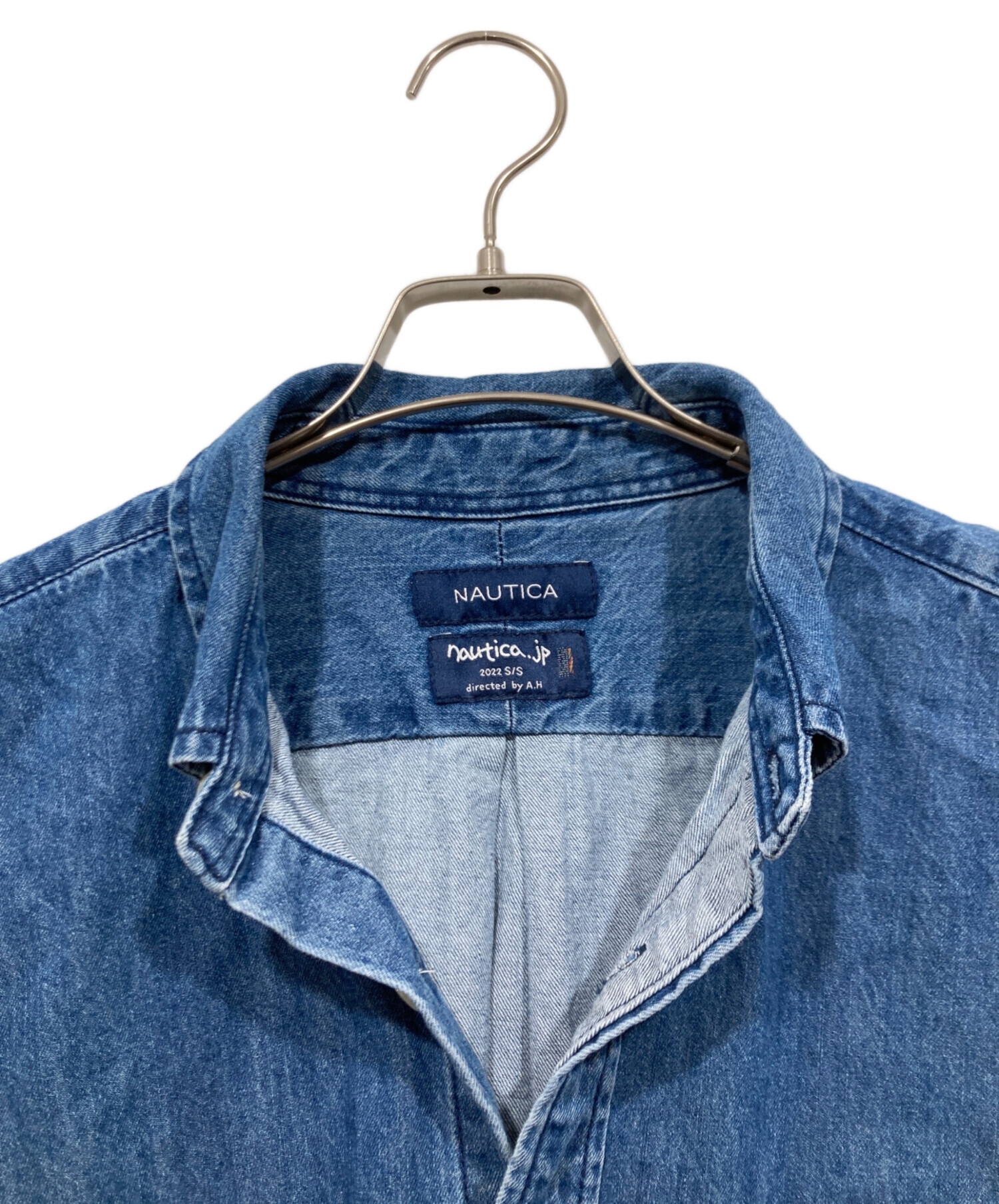 中古・古着通販】NAUTICA (ノーティカ) デニムシャツ ブルー サイズ:L