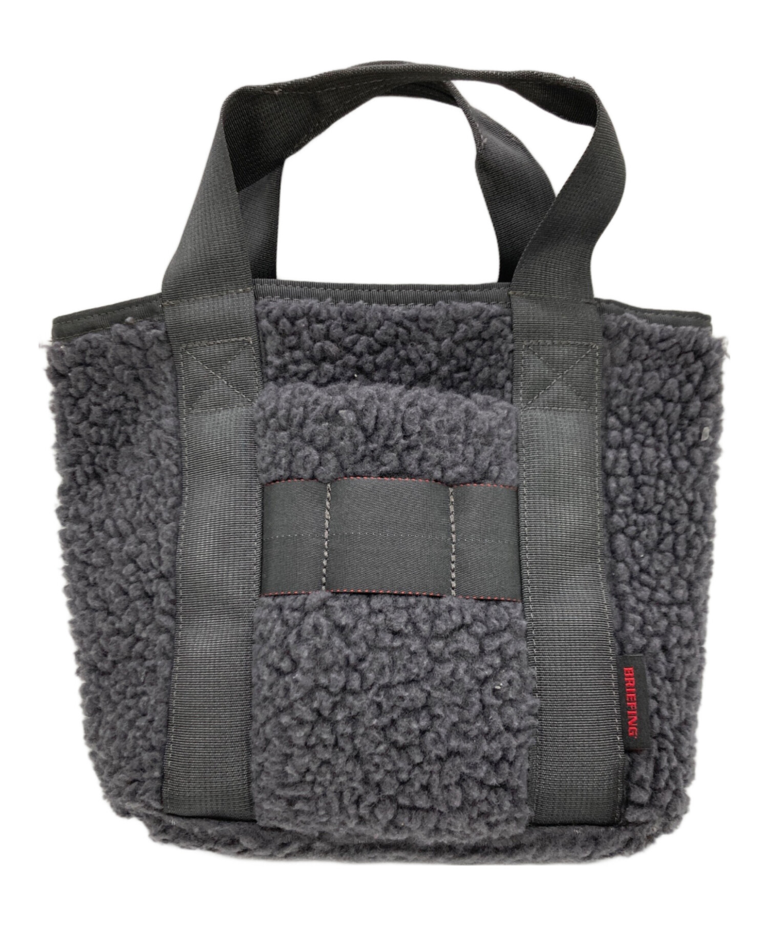 中古・古着通販BRIEFING (ブリーフィング) ボアハンドバッグ グレー 
