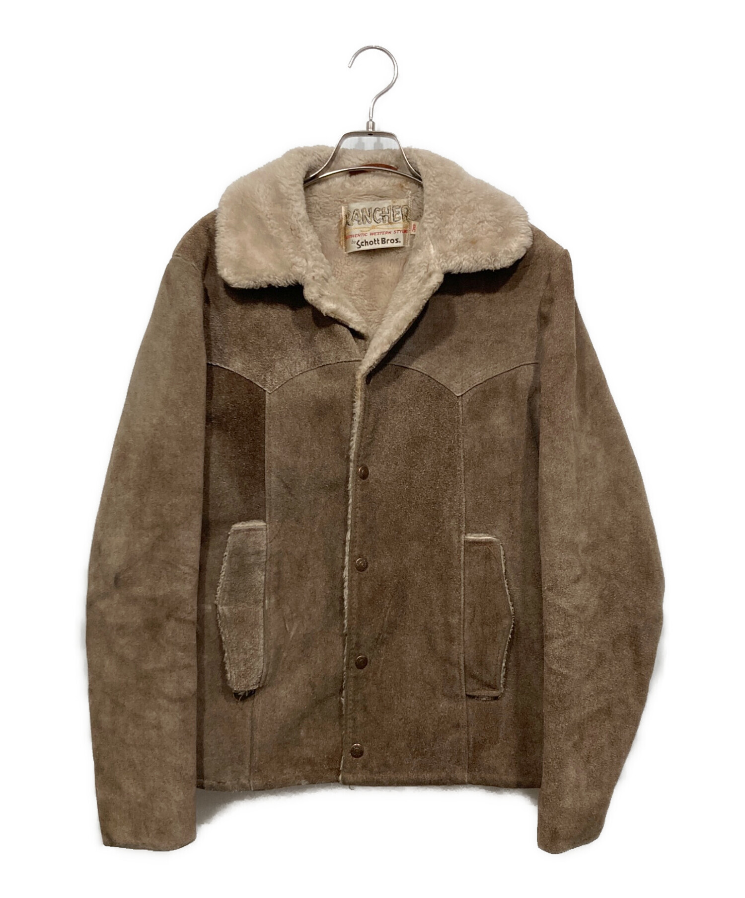 Schott ベージュ レザージャケット スウェード サイズ40 USA