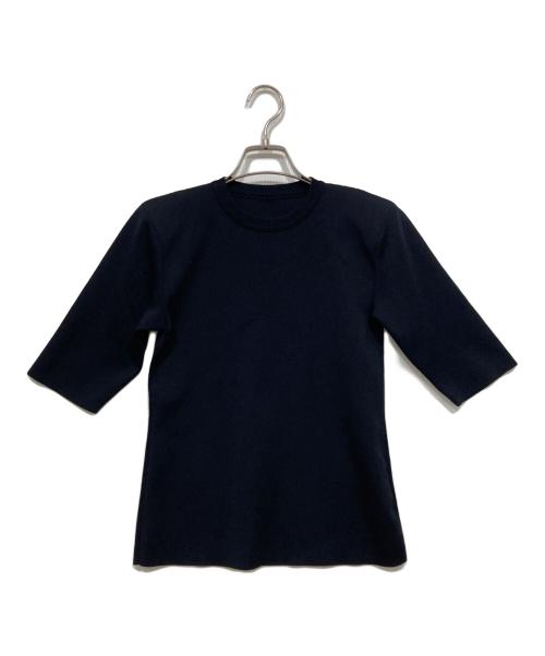【美品】  NOBLE / ノーブル | 2023SS | ショルダーパッド ニット | F | ブラック | レディース 中古・古着通販】Noble (ノーブル) ショルダーパッドニット ブラック