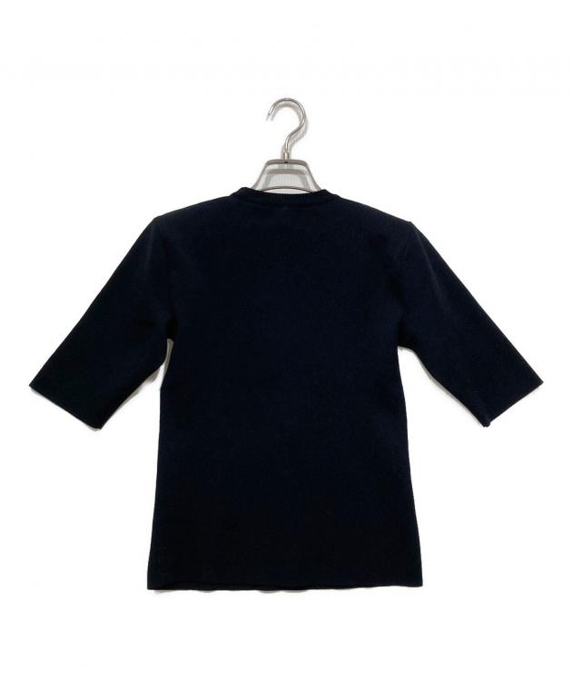 【美品】  NOBLE / ノーブル | 2023SS | ショルダーパッド ニット | F | ブラック | レディース 中古・古着通販】Noble (ノーブル) ショルダーパッドニット ブラック