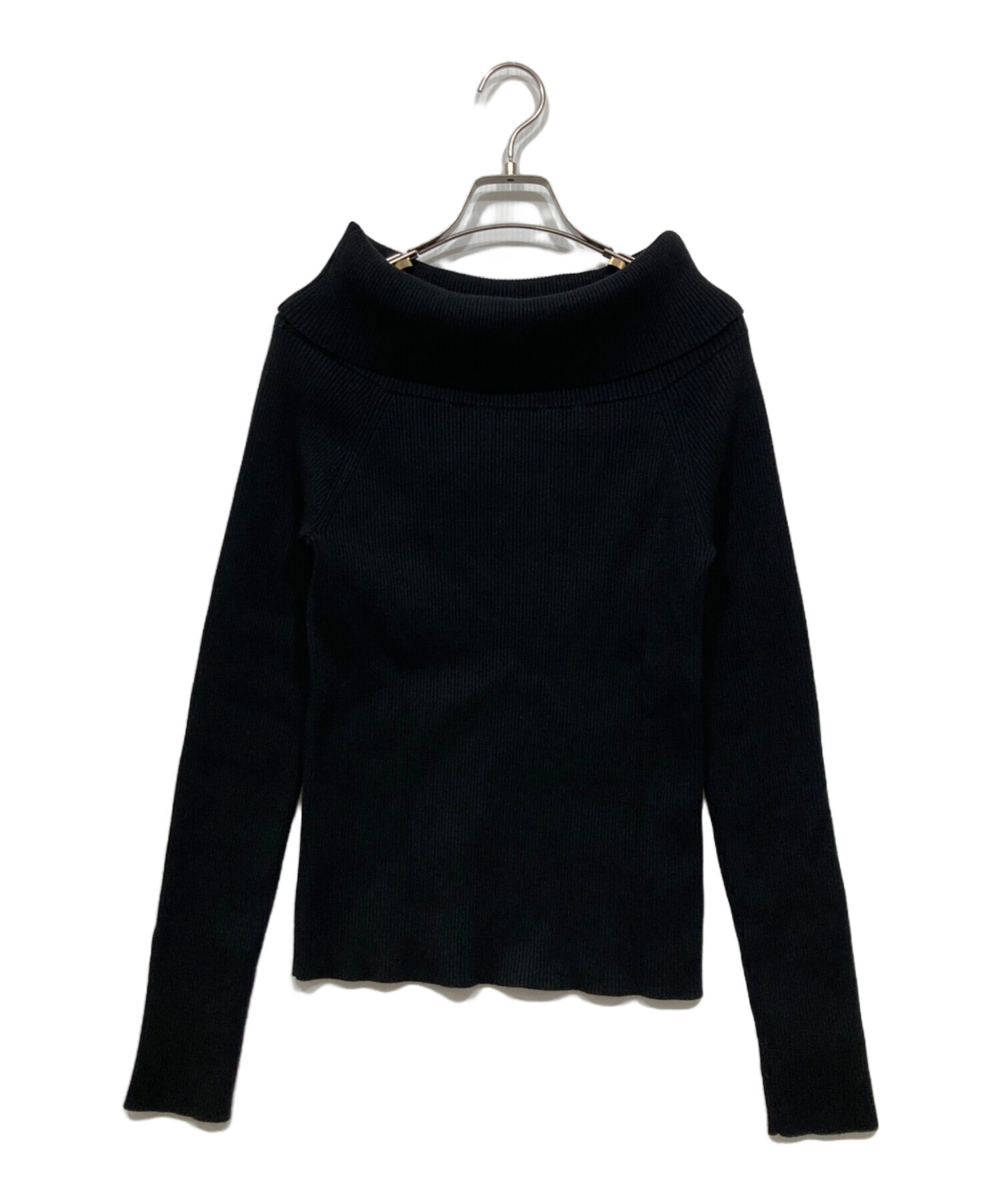 中古・古着通販】Noble (ノーブル) オフショルニット ブラック サイズ