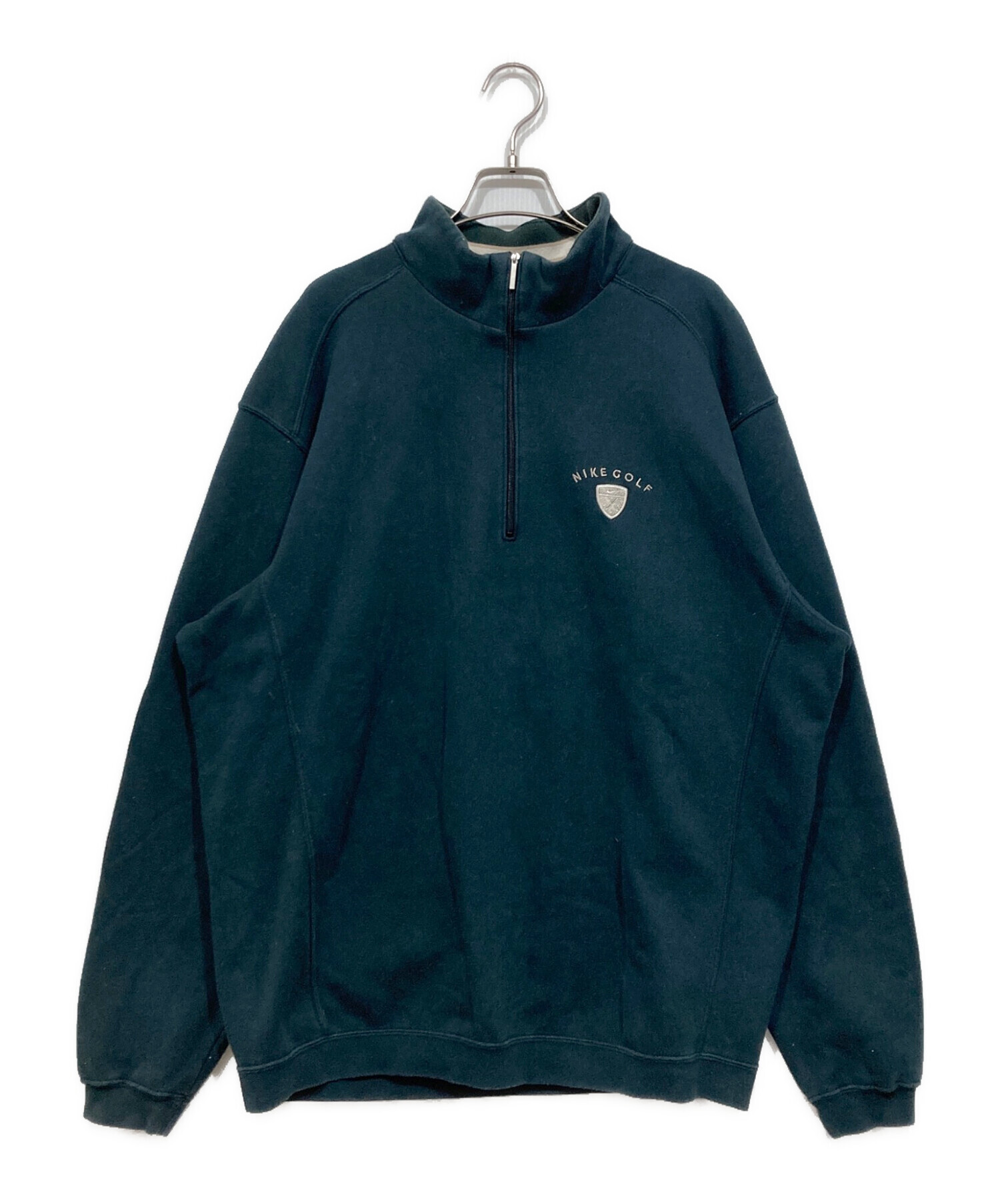 中古・古着通販】NIKE (ナイキ) ハーフジップスウェット ネイビー 