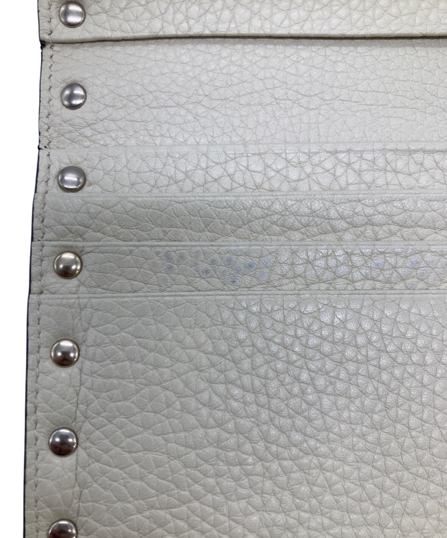 VALENTINO スタッズ長財布 グレー 中古・古着通販】VALENTINO (ヴァレンティノ) ロックスタッズ2つ折り長