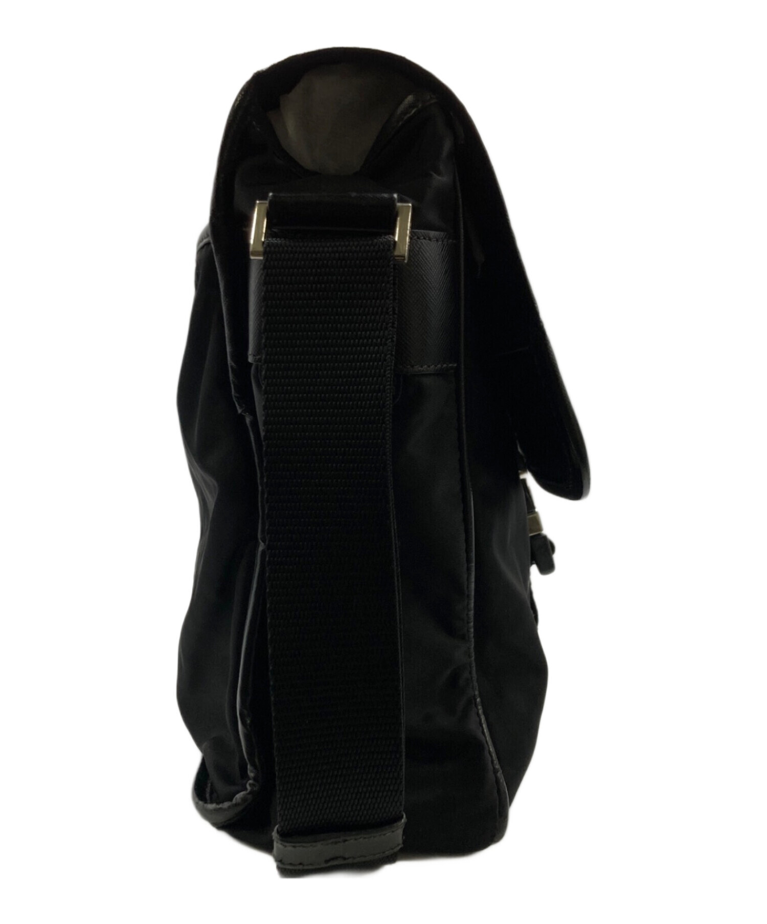 中古・古着通販】PRADA (プラダ) ナイロンフラップショルダーバッグ 