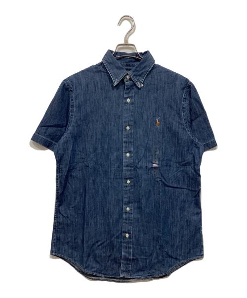 【人気完売品】POLO RALPH LAUREN：半袖デニムシャツ　RL袖ロゴ 中古・古着通販】POLO RALPH LAUREN (ポロ・ラルフローレン) 半袖