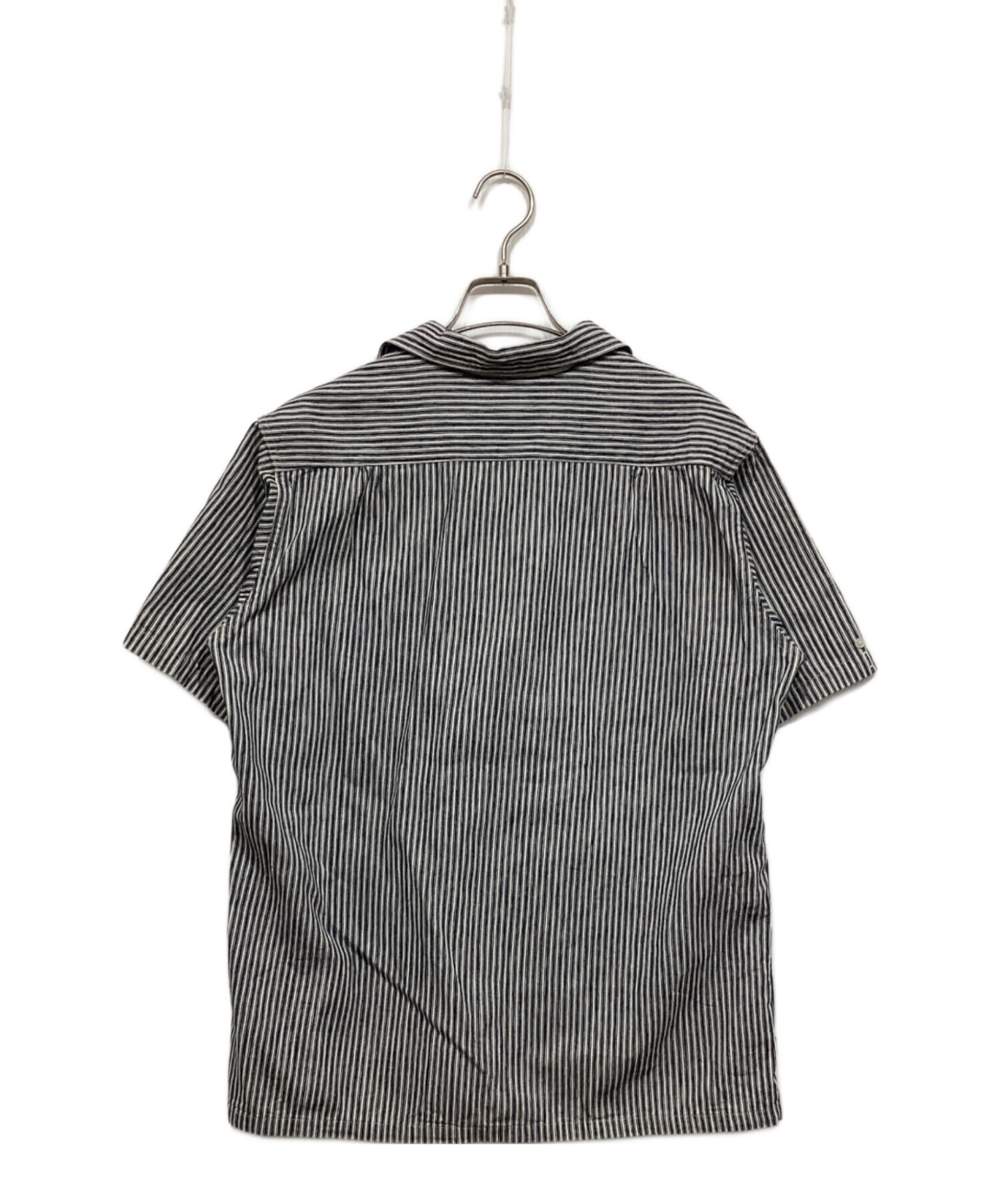 美品 Warehouse ウェアハウス ストライプ オープンカラー シャツ 40 中古・古着通販】WAREHOUSE (ウエアハウス) オープンカラーストライプ