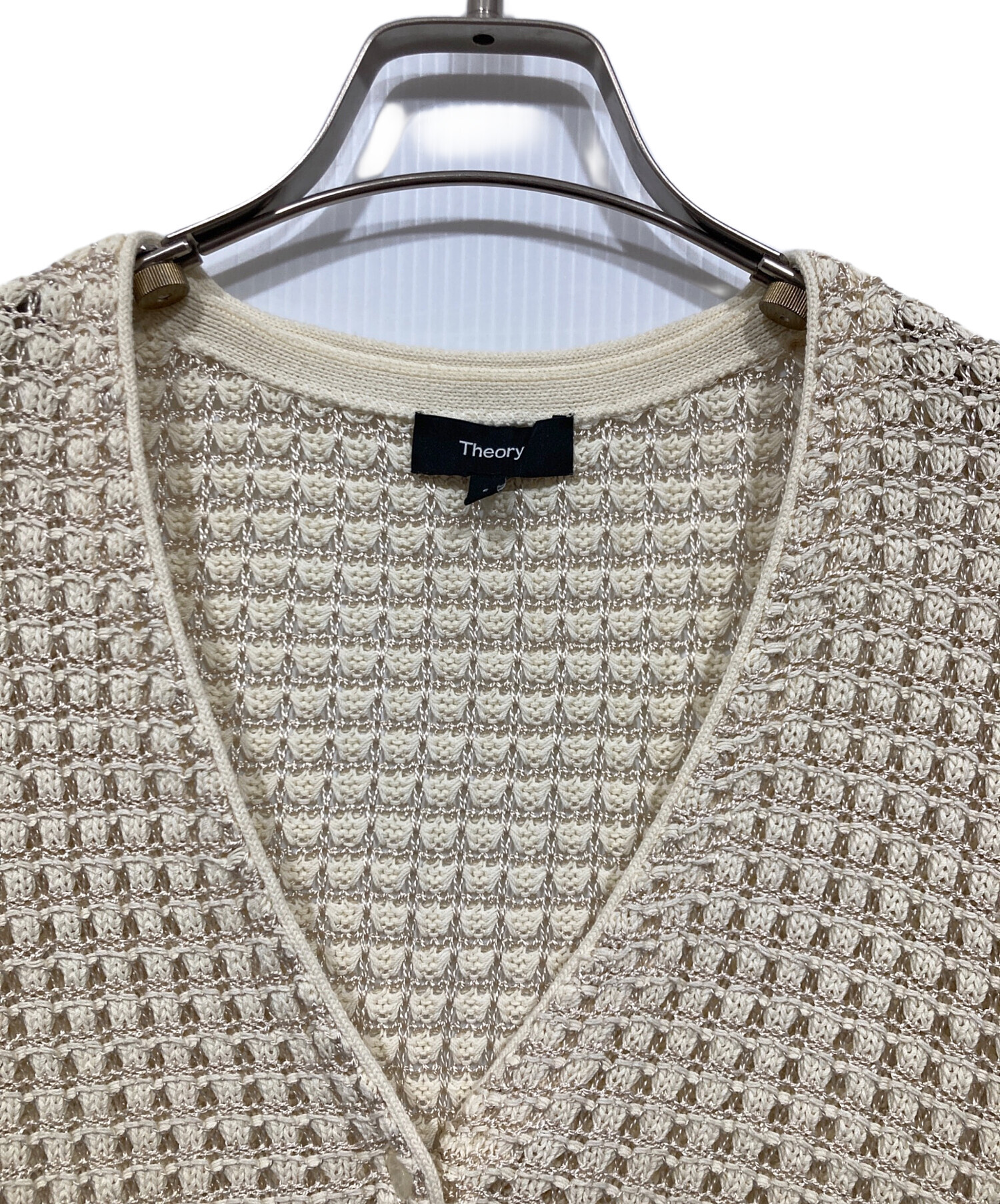 Theory セオリーアイボリー ケーブルニットカーディガン☆新品☆ 中古・古着通販】theory (セオリー) レースカーディガン アイボリー