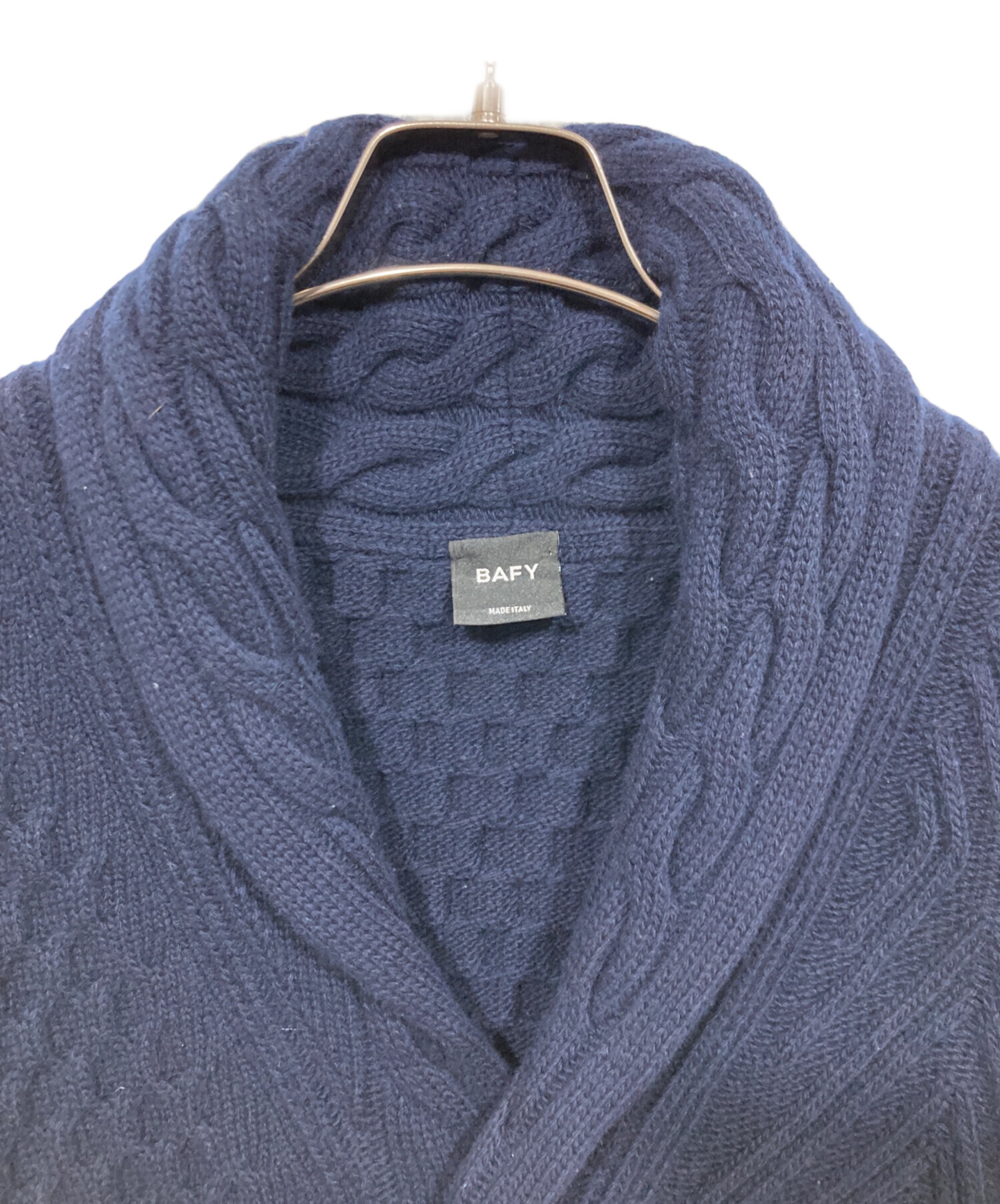 中古・古着通販】BAFY (バフィー) 金釦ショールカラーニット