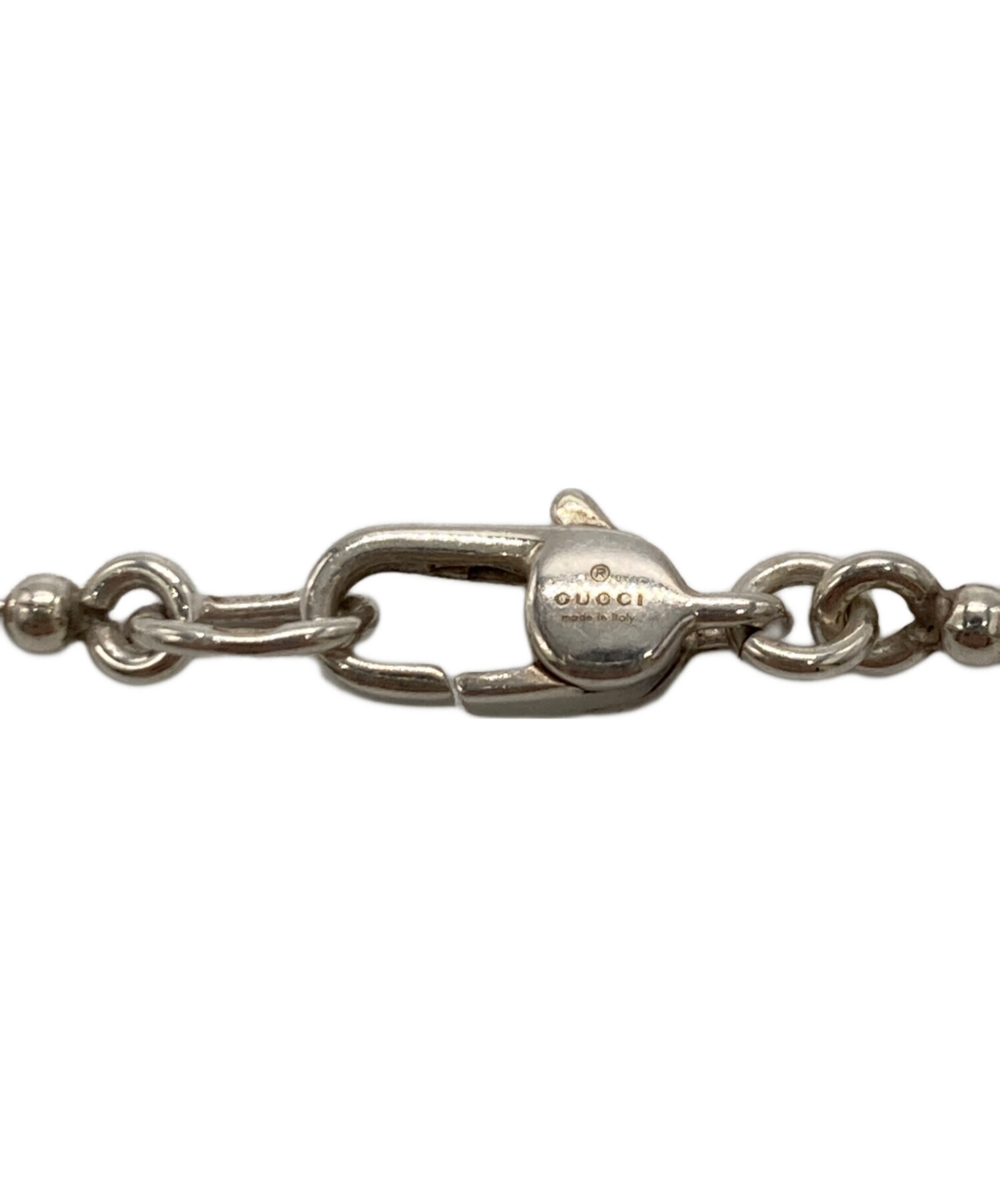 GUCCI グッチ ネックレス トップ プレート オーバル 925 メンズ 中古・古着通販】GUCCI (グッチ) オーバル ロゴプレートネックレス