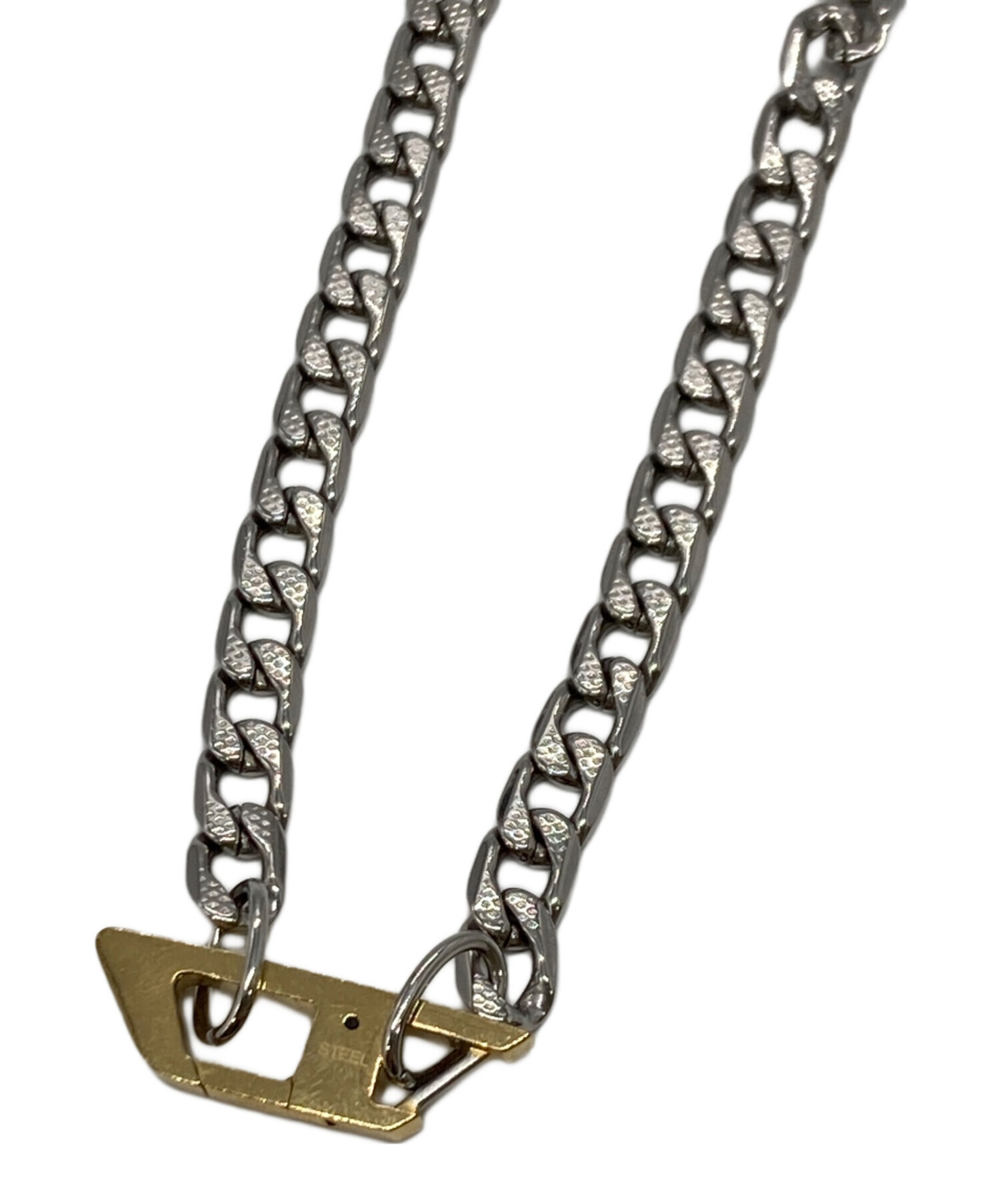 中古・古着通販】DIESEL (ディーゼル) ロゴネックレス シルバー 
