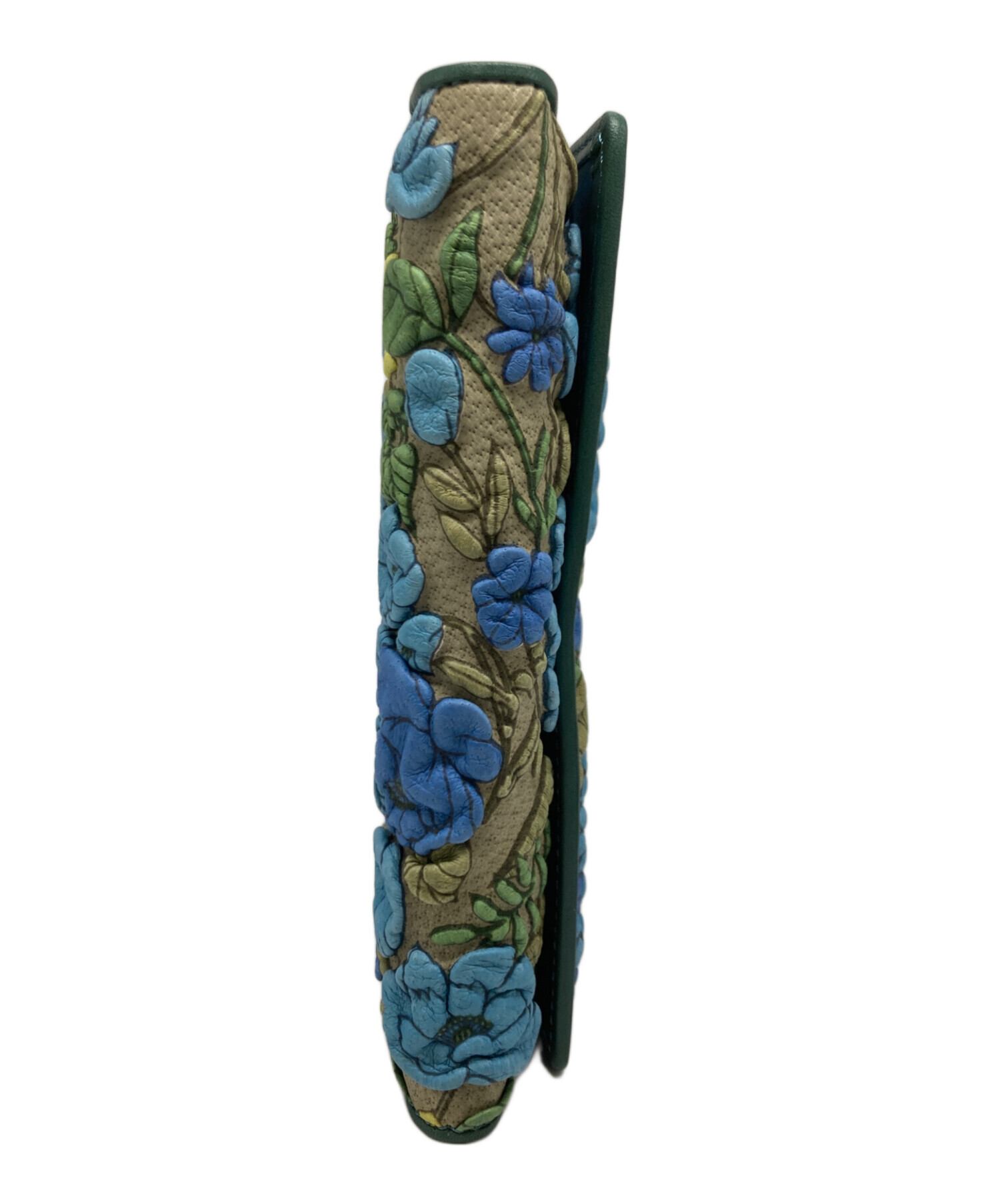 中古・古着通販】DECOBRANCHE (デコブランシェ) 立体花柄長財布 ブルー 