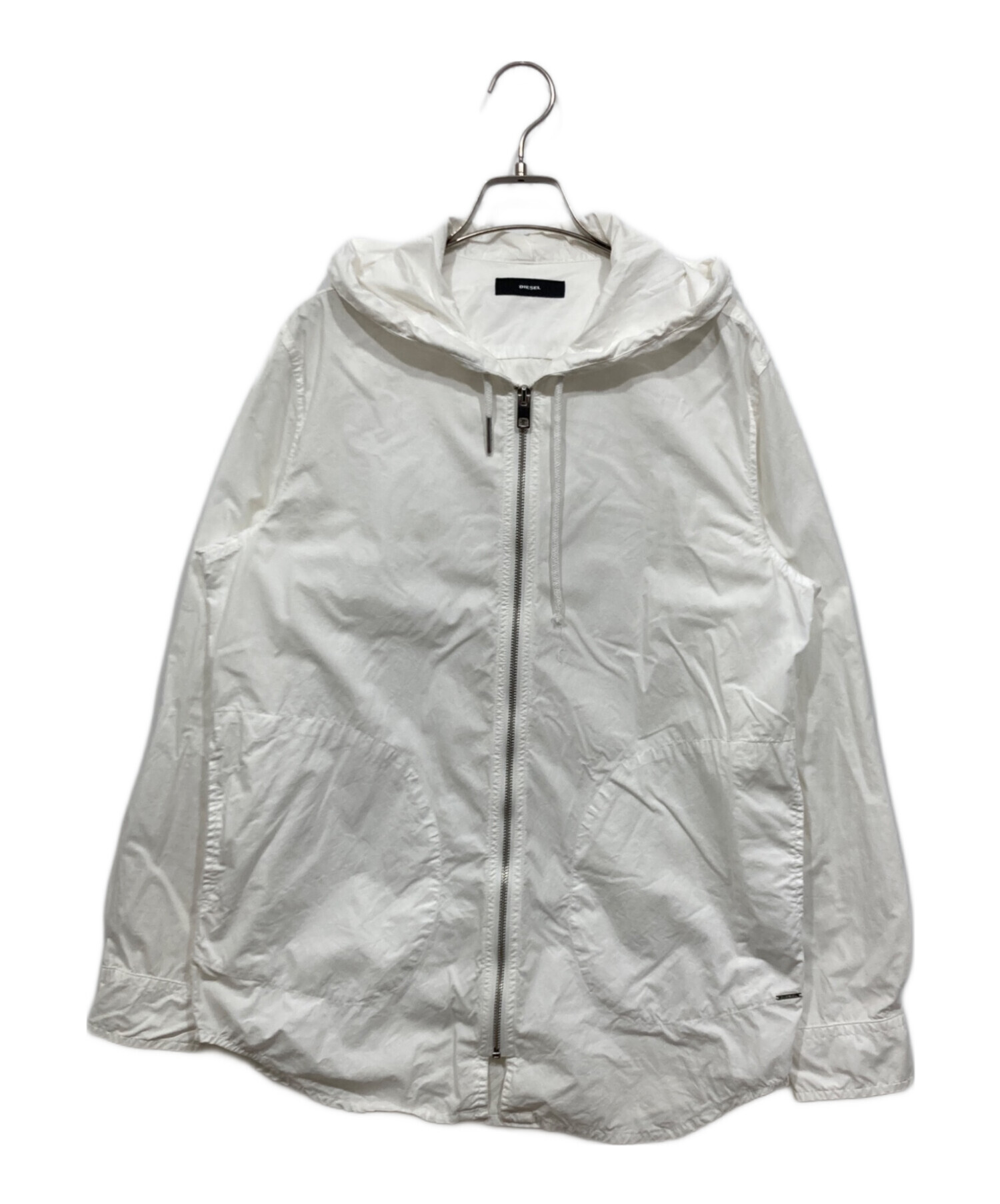 中古・古着通販】DIESEL (ディーゼル) フーデッドジャケット ホワイト