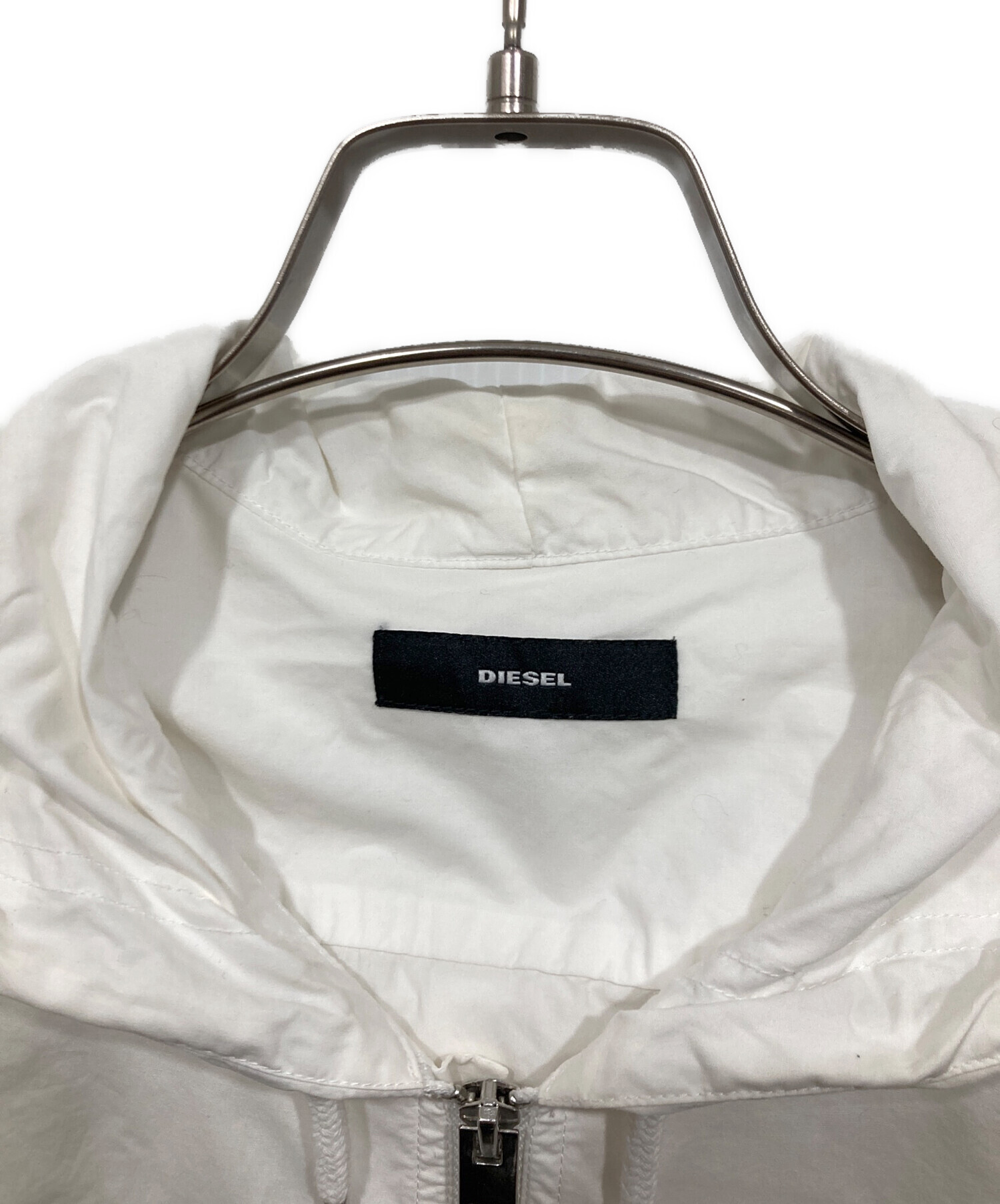 中古・古着通販】DIESEL (ディーゼル) フーデッドジャケット ホワイト