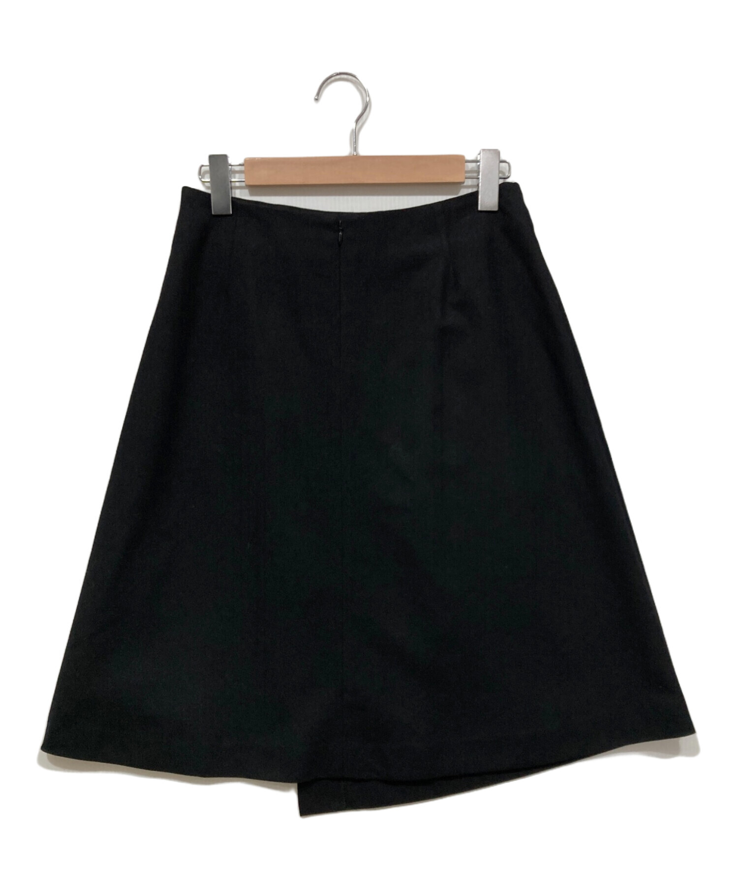 中古・古着通販】SATOKA (サトカ) ラップ調スカート ブラック サイズ:2
