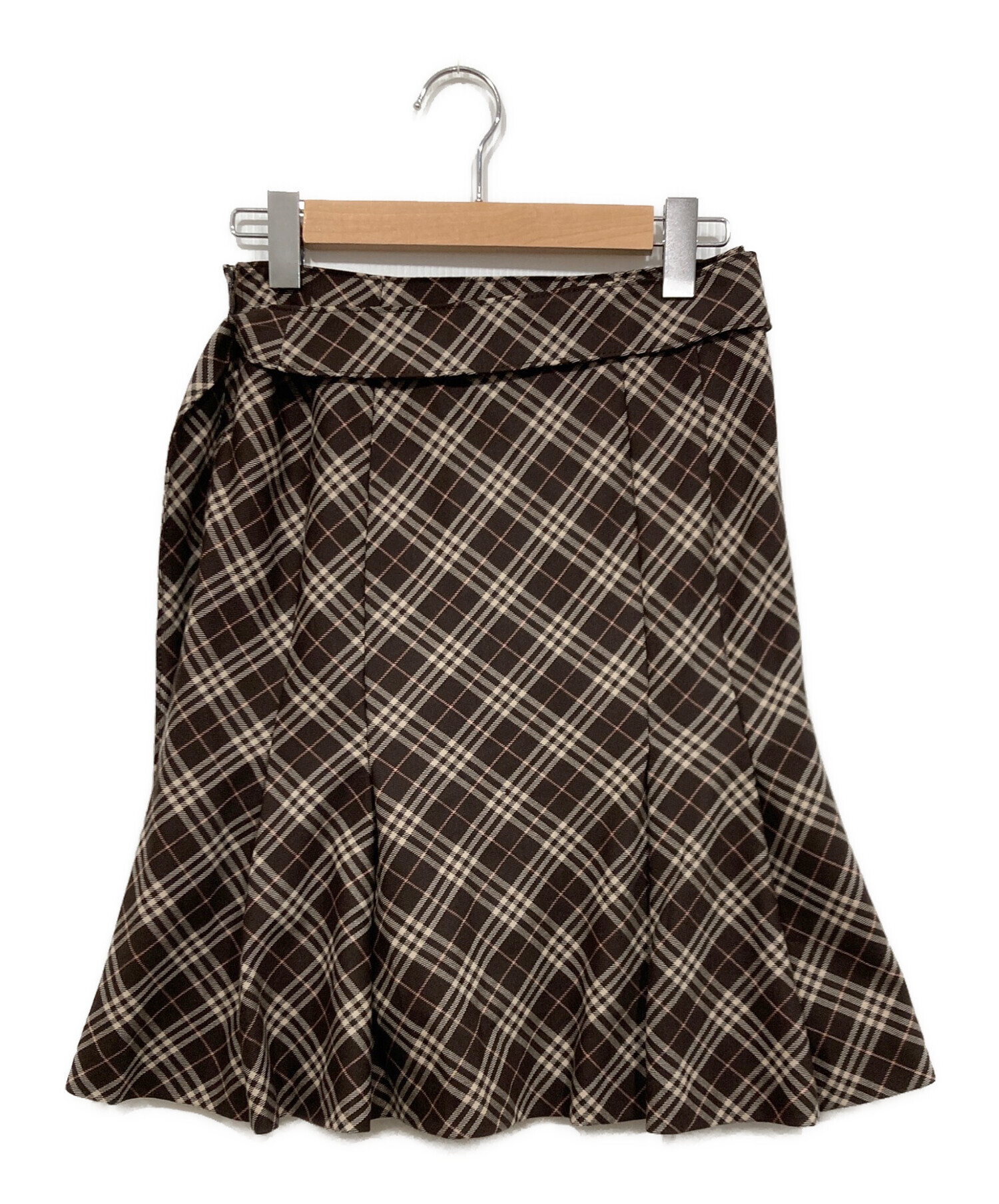 バーバリー ミニスカート 巻きスカート プリーツ ノバチェック 36