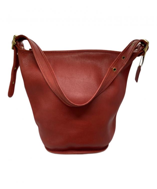 中古・古着通販】COACH (コーチ) バケツ型ショルダーバッグ レッド