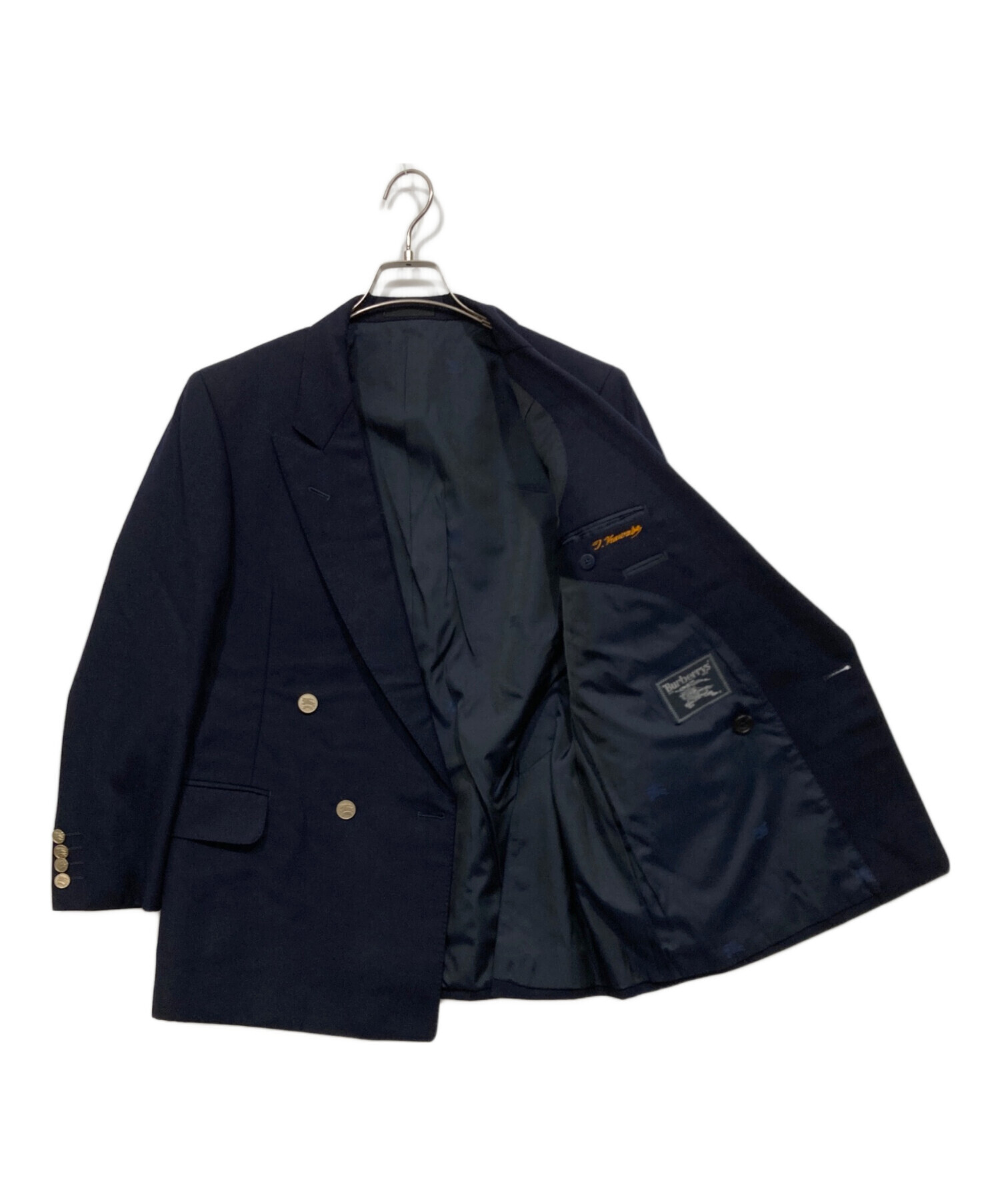 BURBERRY ネイビー ダブルブレスト ジャケット Burberry ネイビー ダブルブレストジャケット 【公式通販】