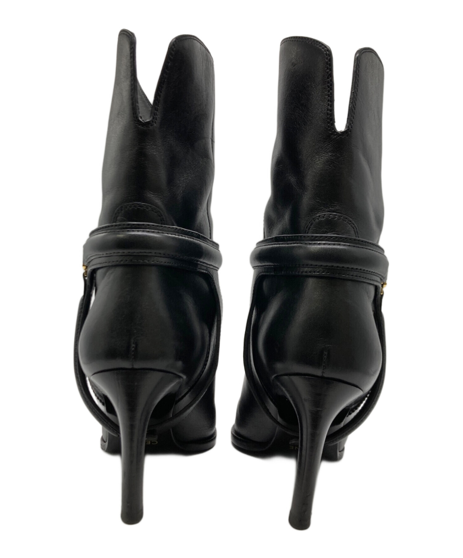 【国内正規品】CELINE セリーヌ ショートブーツ　ヒール ブラック 国内正規品】CELINE セリーヌ ショートブーツ ヒール ブラック