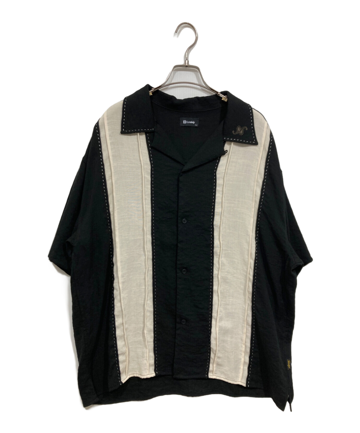 サブ@古着販売 men's 中古・古着通販】SUBCIETY (サブサエティ) Hand stitch panel shirt
