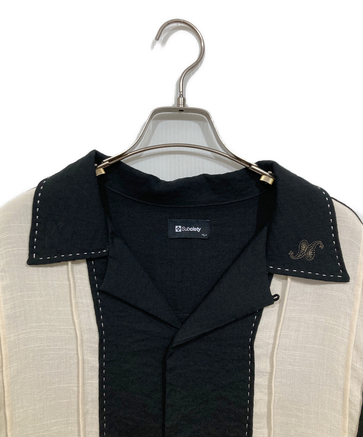 中古・古着通販】SUBCIETY (サブサエティ) Hand stitch panel shirt