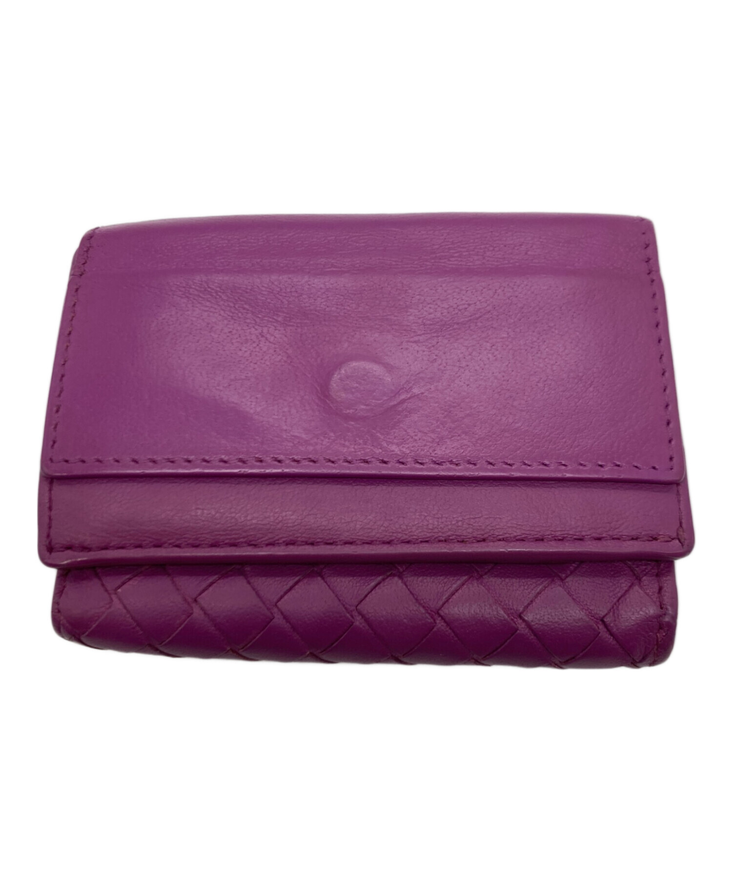 BOTTEGA VENETA /ボッテガヴェネタ　パープルレザー三つ折り財布 中古・古着通販】BOTTEGA VENETA (ボッテガベネタ) 3つ折り財布