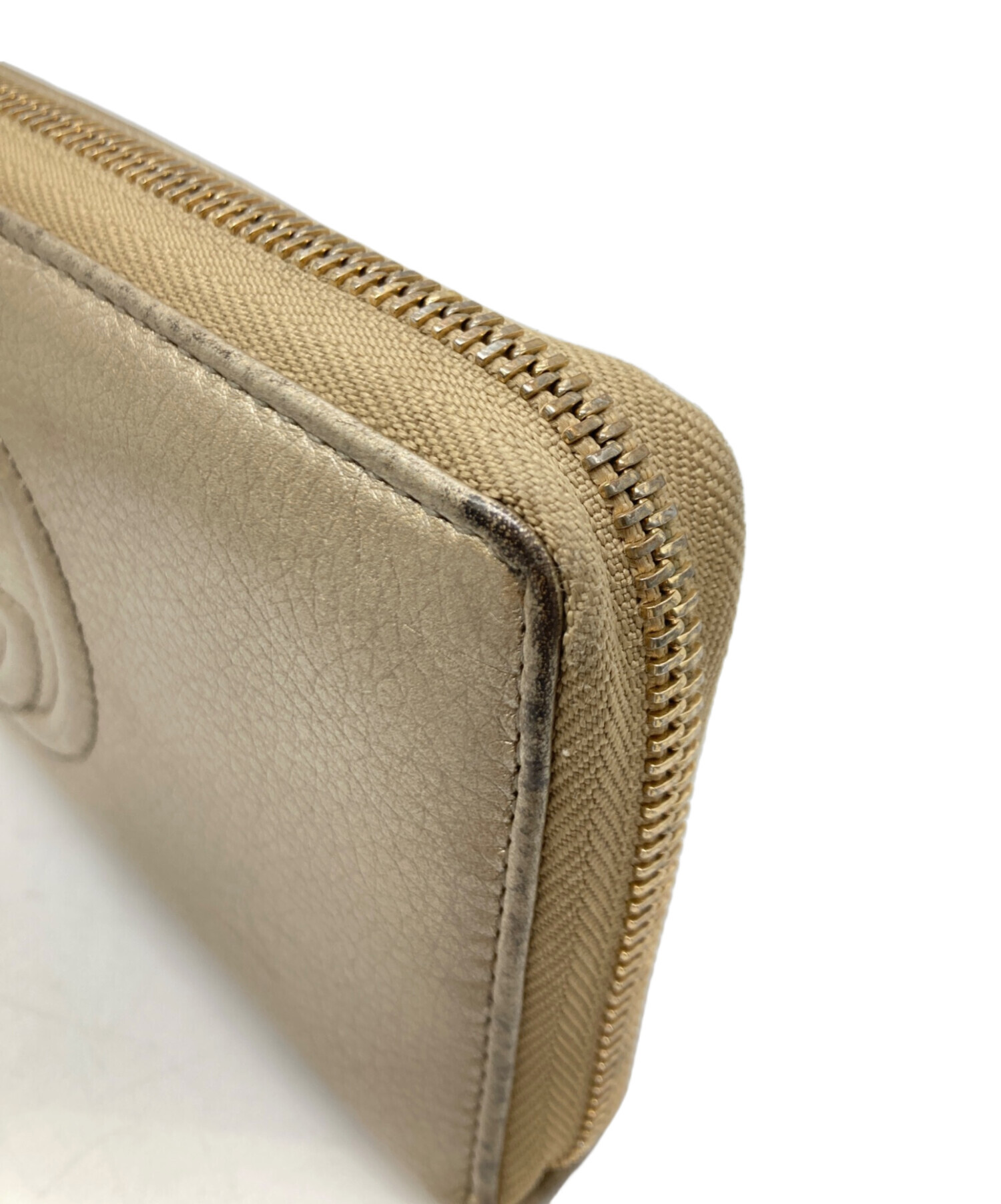 中古・古着通販】GUCCI (グッチ) インターロッキングG長財布 ゴールド