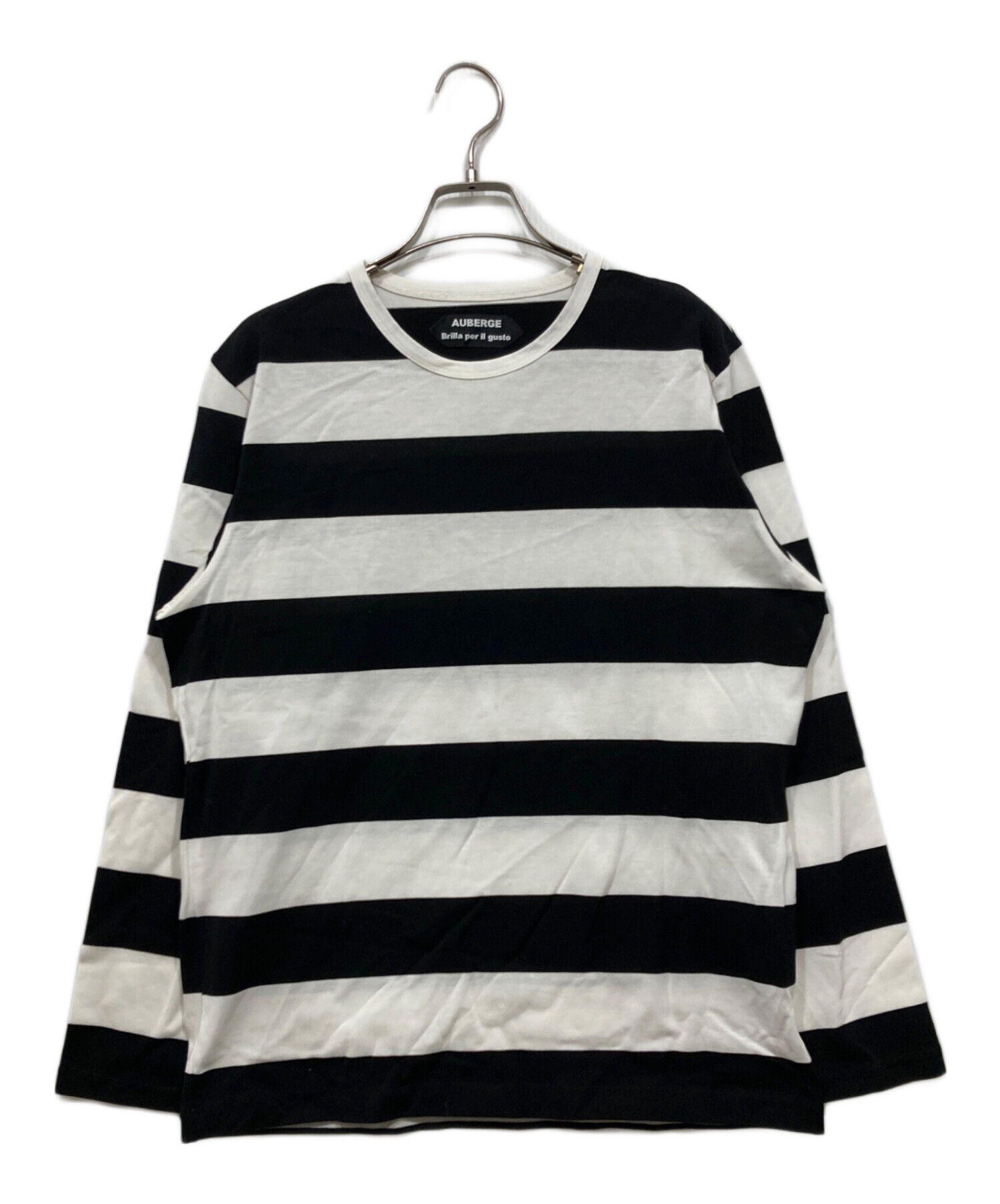 未使用品　AUBERGE オーベルジュ　ボーダーカットソー 中古・古着通販】AUBERGE (オーベルジュ) ボーダーカットソー ホワイト