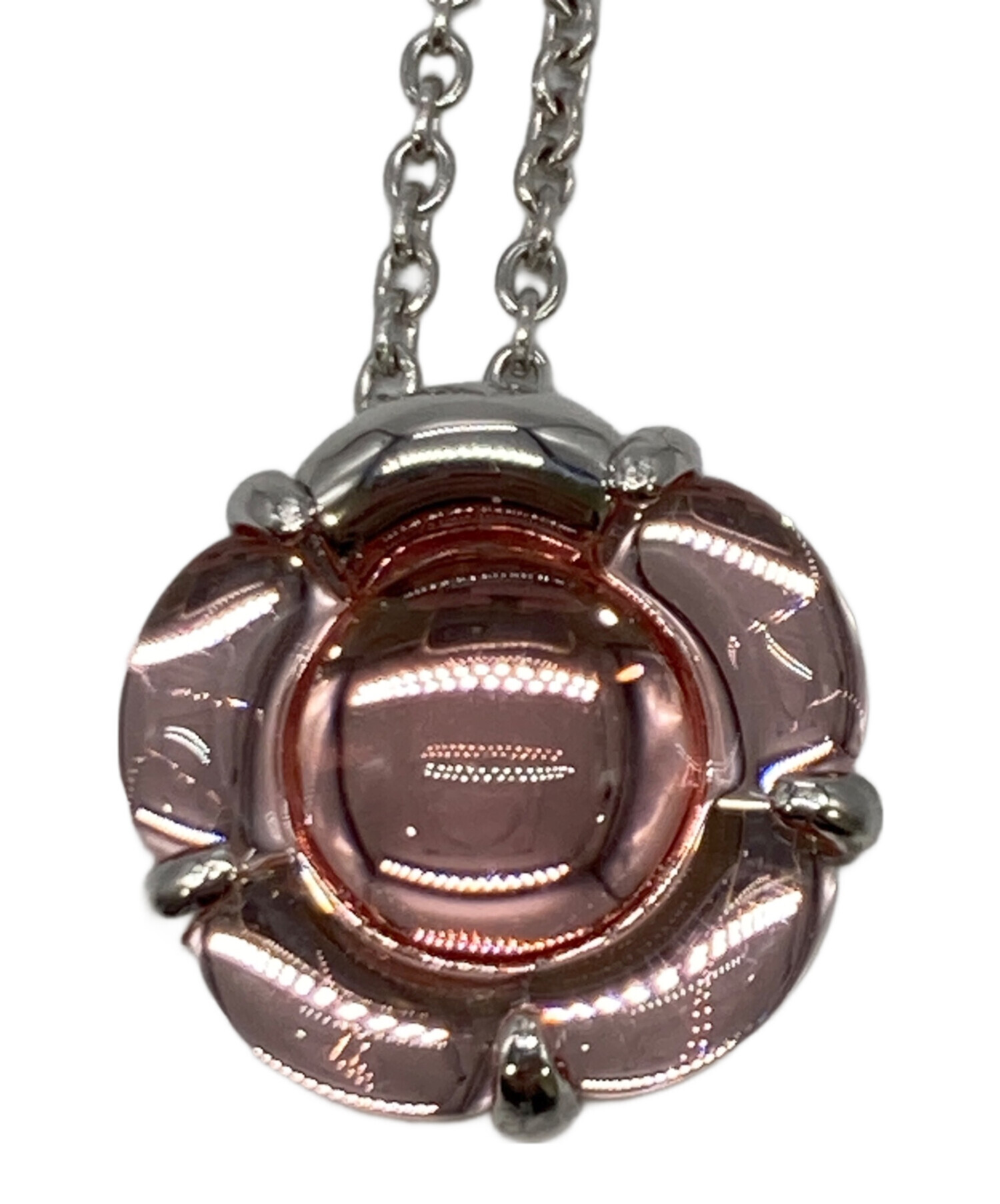 中古・古着通販】Baccarat (バカラ) フラワーネックレス ピンク