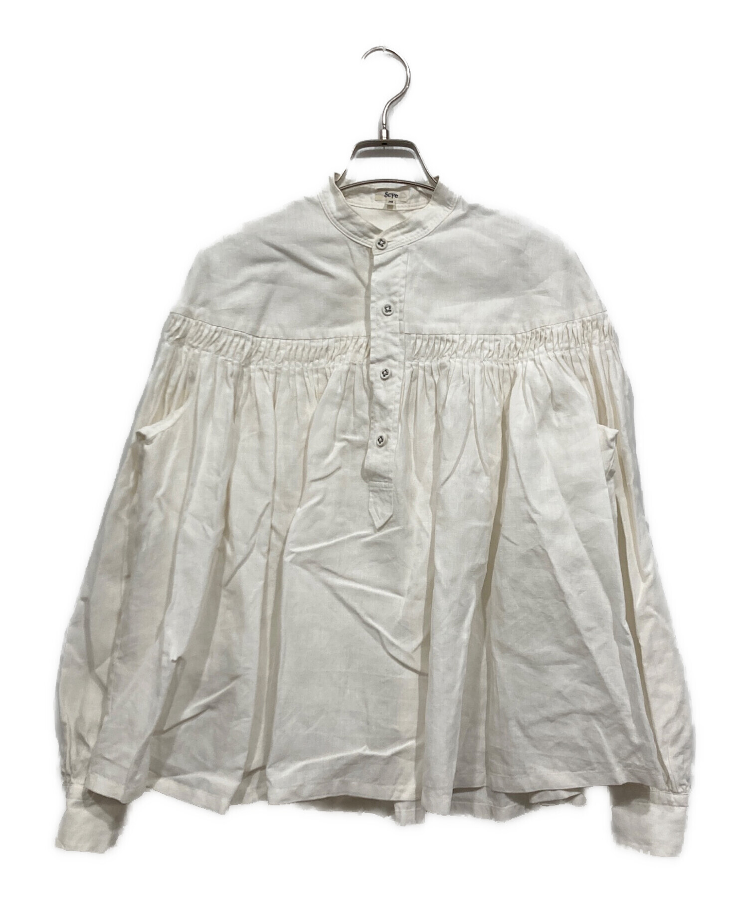 中古・古着通販】SCYE (サイ) リネン ピンタックブラウス ホワイト