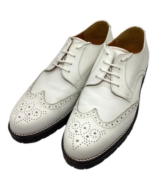 TOMO&CO トモアンドシーオー ウィングチップシューズ 26cm ホワイト 中古・古着通販】TOMO & CO (トモアンドシーオー) ウイング