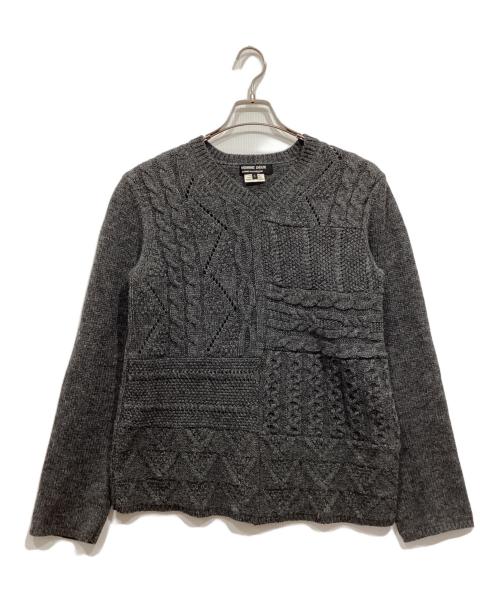 ◆コム・デ・ギャルソン　ニット　グレー　赤　L相当　古着◆ ◇コム・デ・ギャルソン ニット グレー 赤 L相当 古着◇ - メルカリ