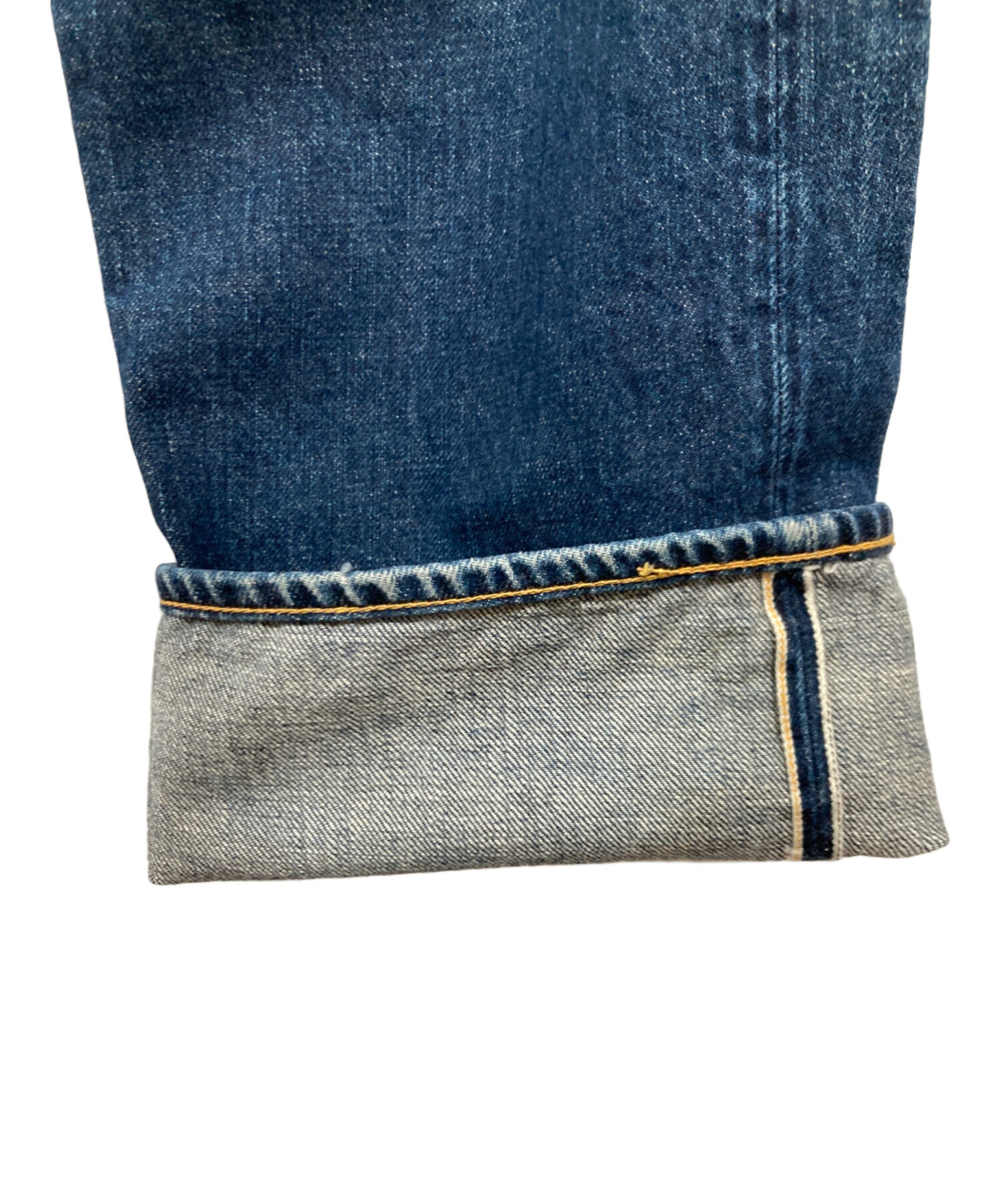 中古・古着通販】EVISU (エヴィス) カモメペイントデニムパンツ ブルー