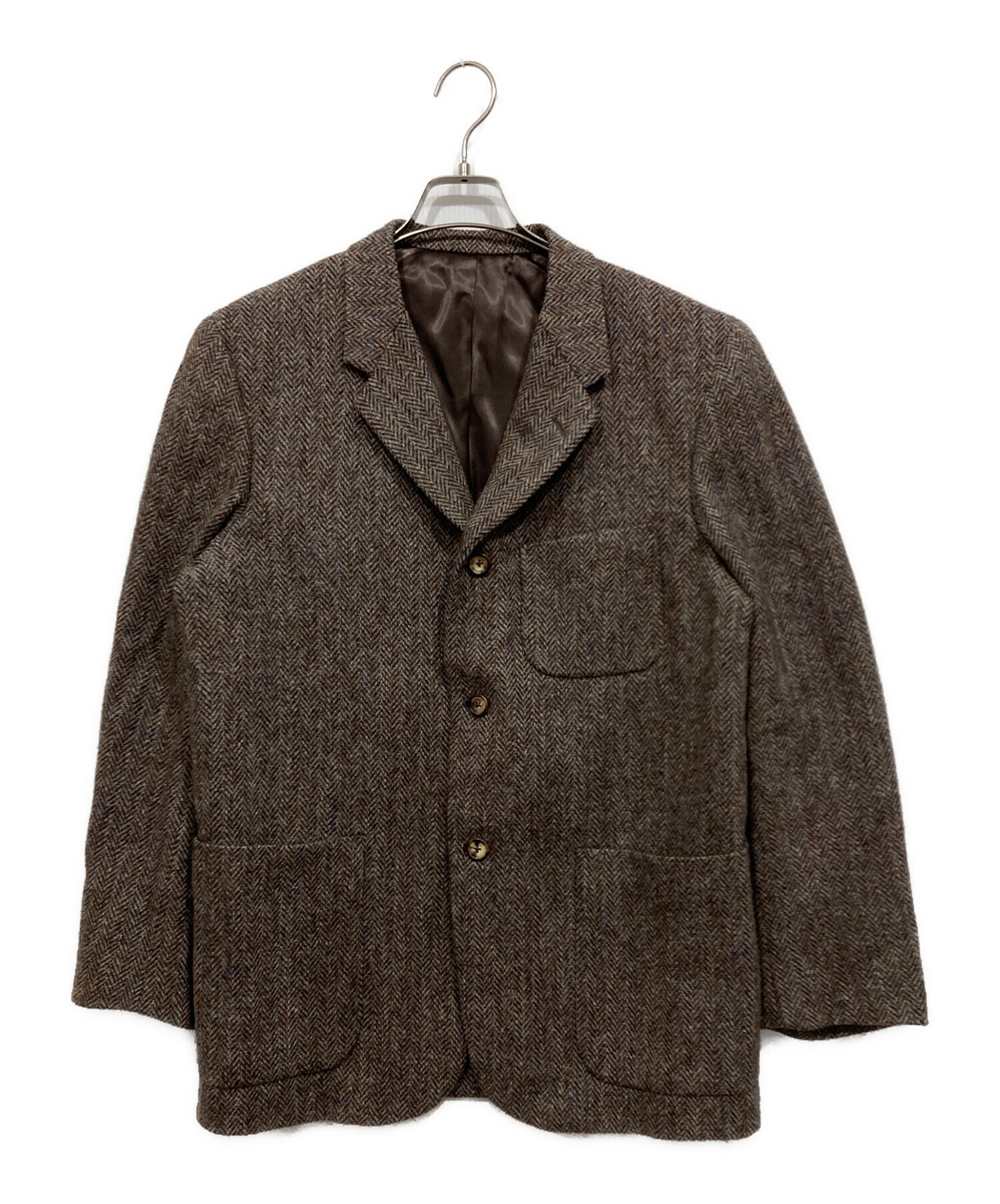 Harris Tweed ハリスツイード ブラウン 3B テーラードジャケット 超 