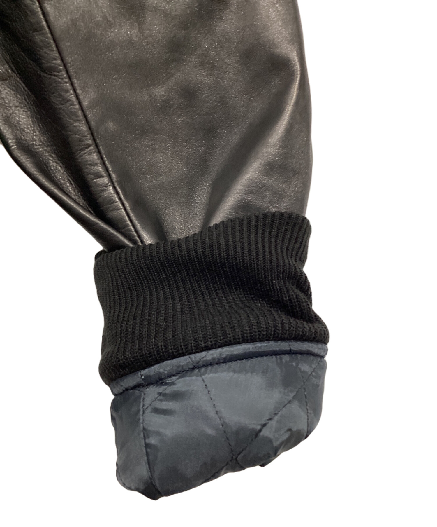 美品　The DUFFER ダファー　N2B フライトジャケット本革 山羊革　黒 美品 haruf N2B レザー フライトジャケット ライダース 山羊革 A