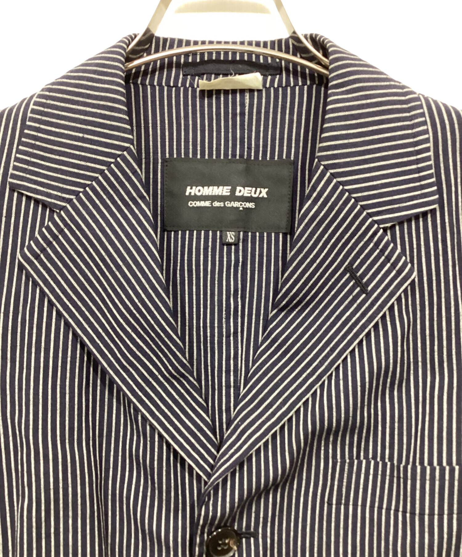 COMME des GARCONS HOMME ストライプ ジャケット COMME des GARCONS HOMME エステルラミー ストライプ ドリズラージャケット