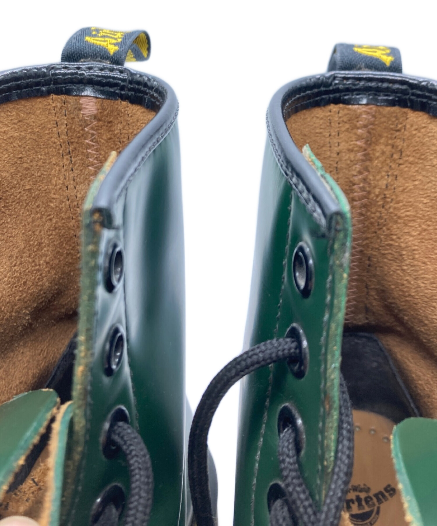 わさび Dr.Martens キッズ8ホールブーツ グリーン 中古・古着通販】Dr