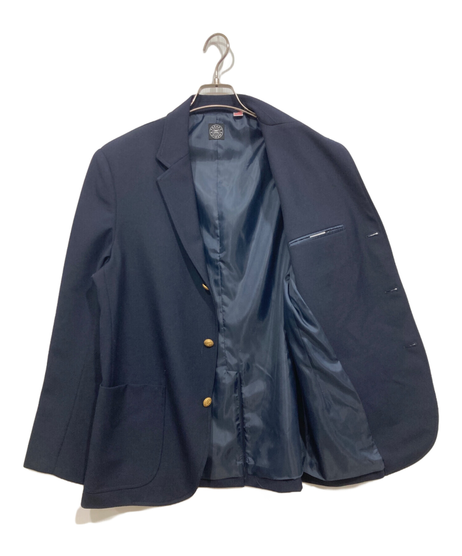 未使用に近い　ボリオリ　K jacket ネイビーブレザー　希少　金ボタン　44 未使用に近い ボリオリ K jacket ネイビーブレザー 希少 金ボタン 44