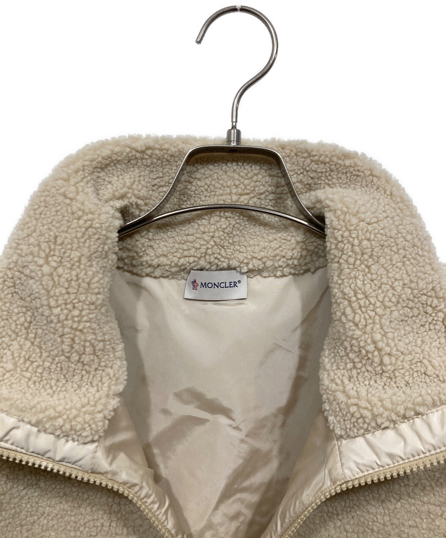 中古・古着通販】MONCLER (モンクレール) ボアジャケット アイボリー