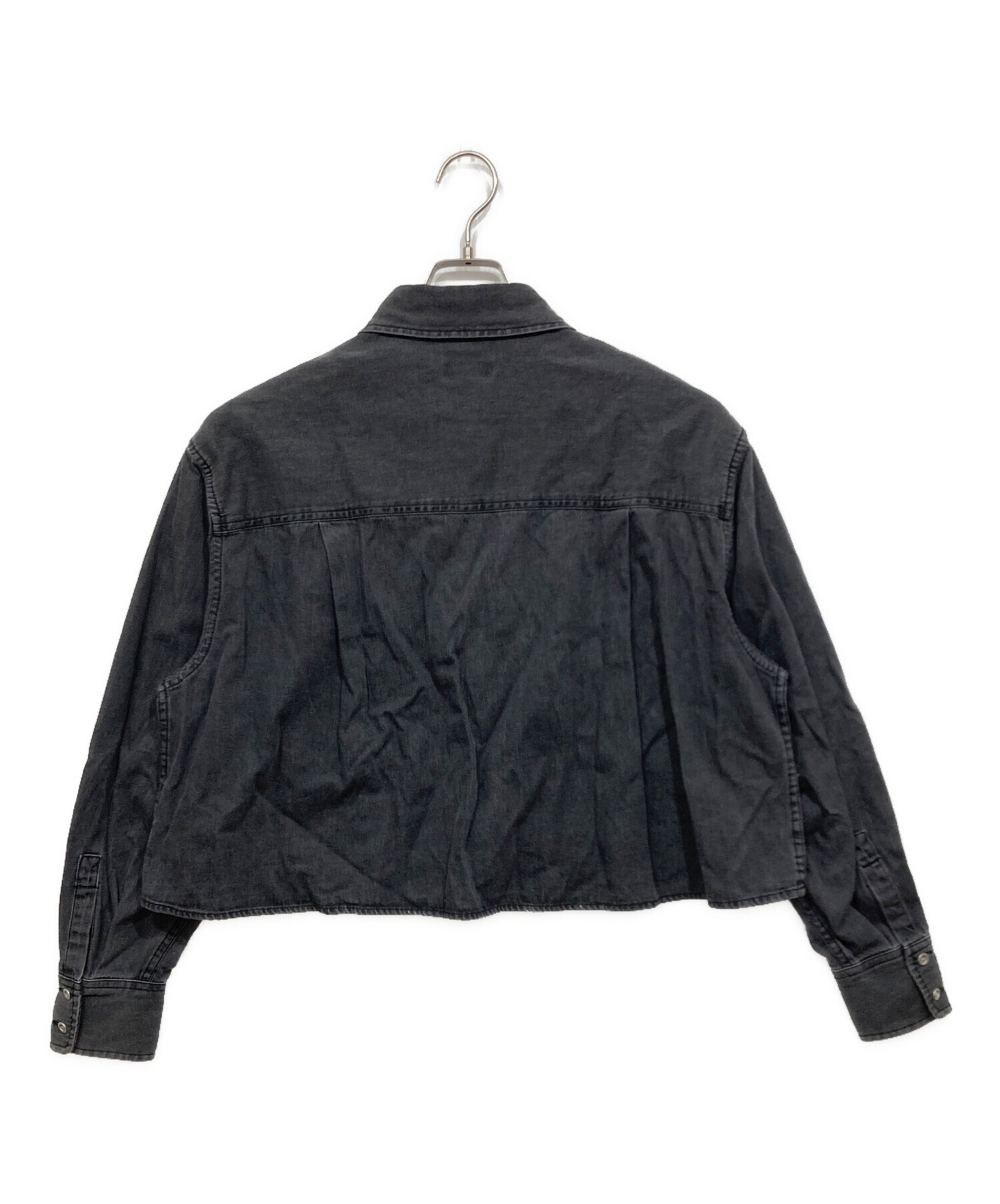 中古・古着通販】IENA (イエナ) デニム ショートシャツ ブラック