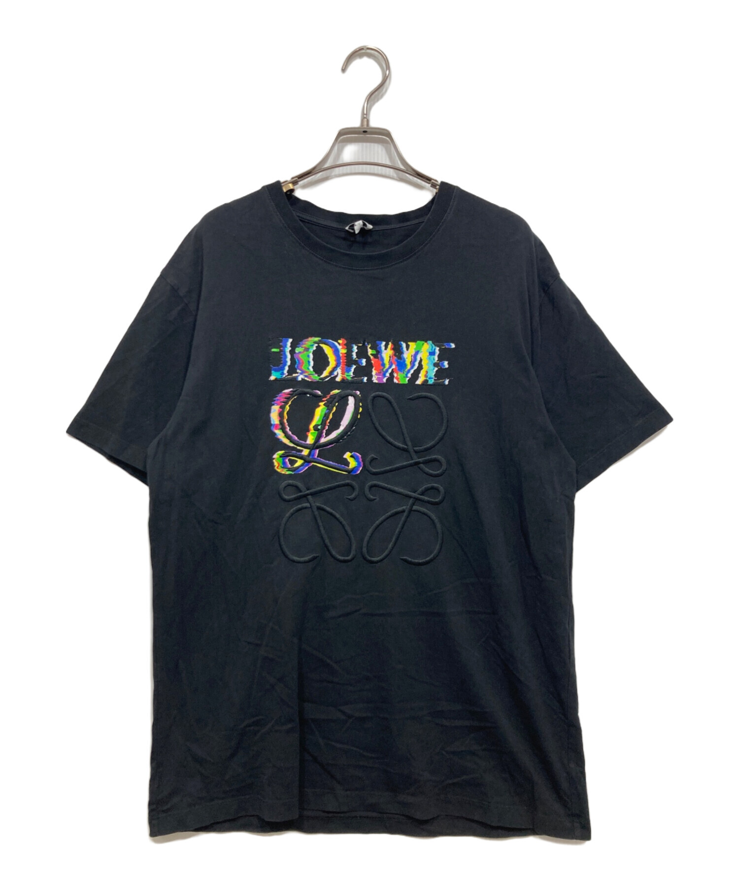 中古・古着通販】LOEWE (ロエベ) アナグラム刺繍カットソー ブラック