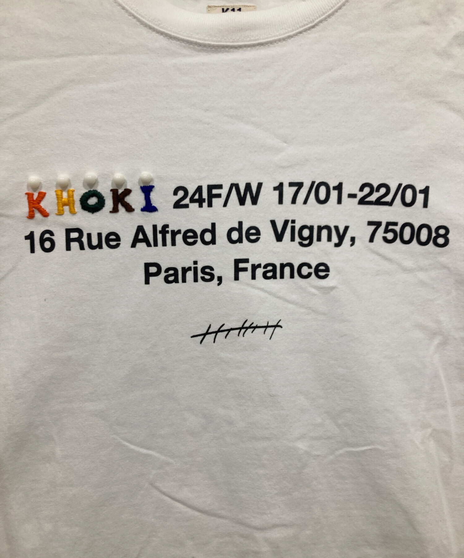 中古・古着通販】KHOKI (コッキ) プリントTシャツ ホワイト サイズ:3