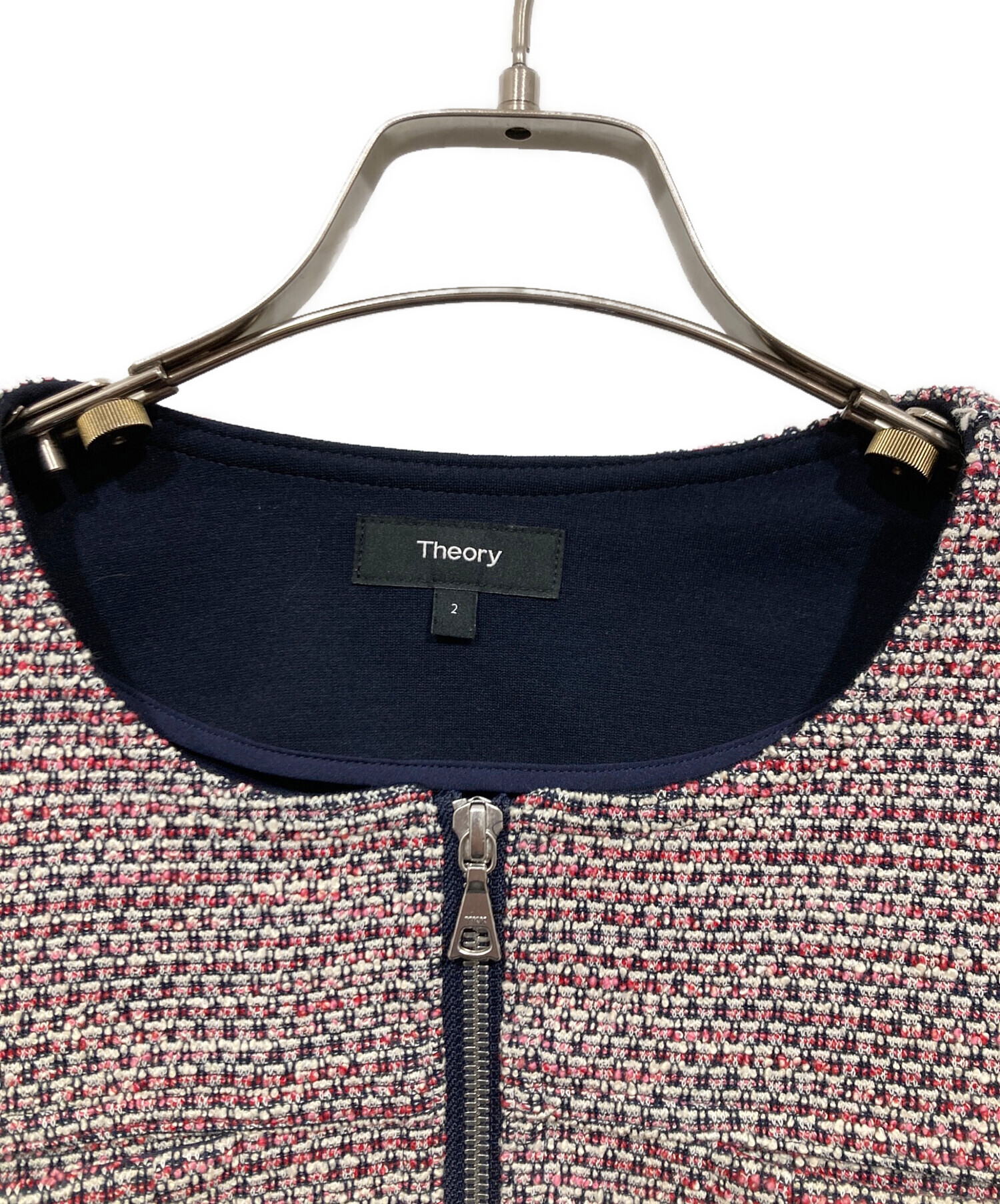 中古・古着通販】theory (セオリー) ノーカラージップジャケット