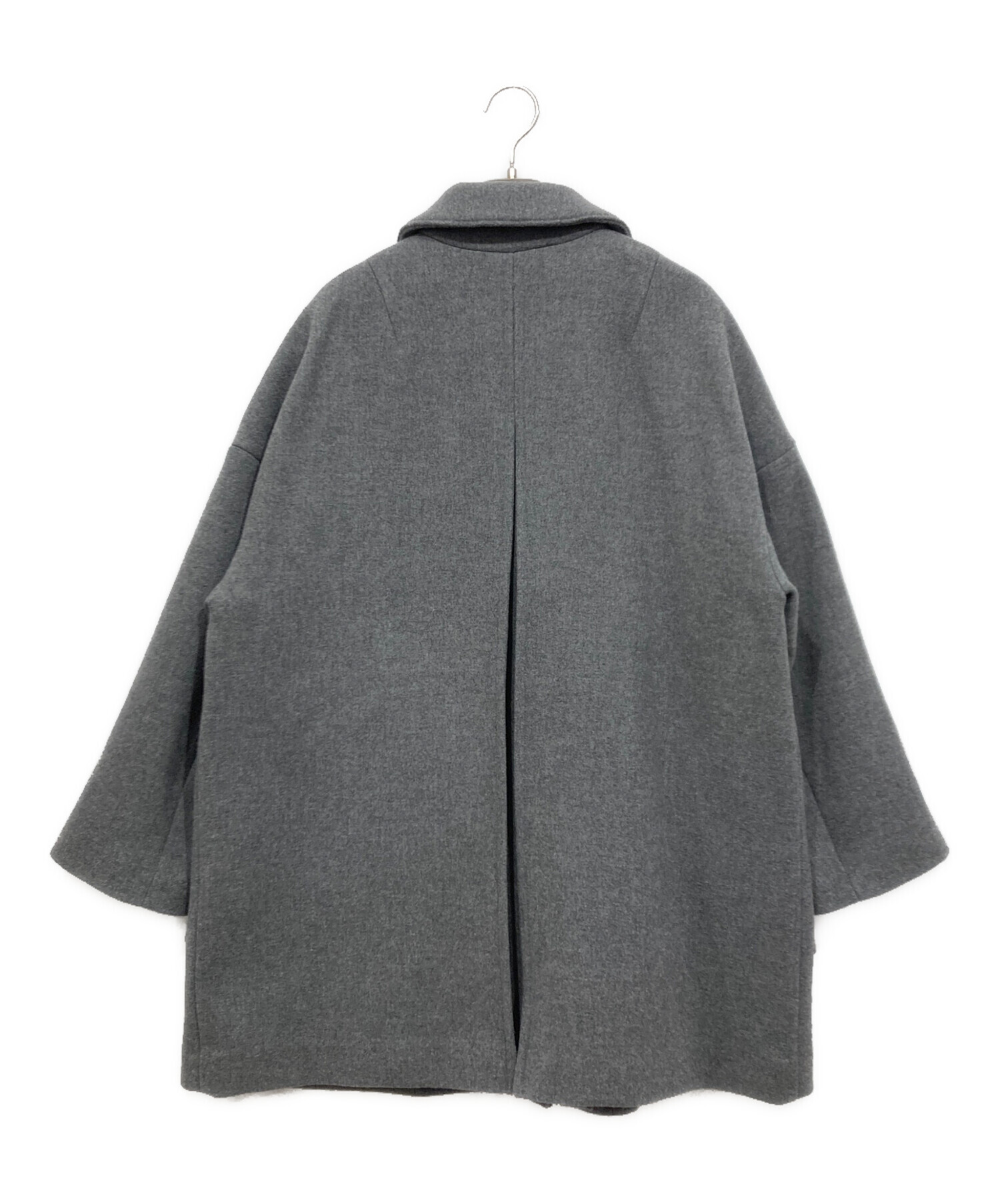 中古・古着通販】CADUNE (カデュネ) 金釦メルトンコート グレー サイズ