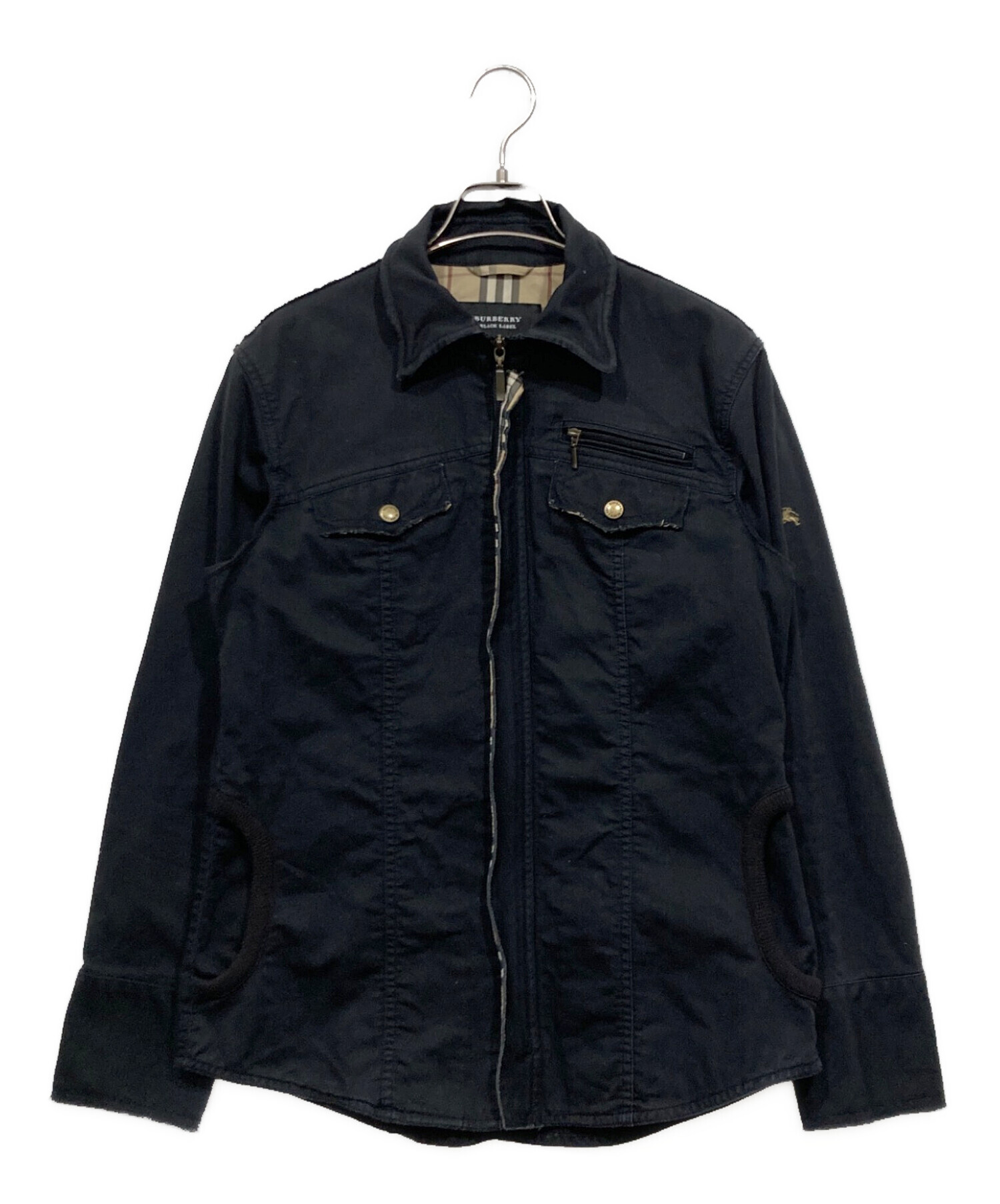 BURBERRY ブラック ミリタリージャケット BURBERRY BLACK LABEL