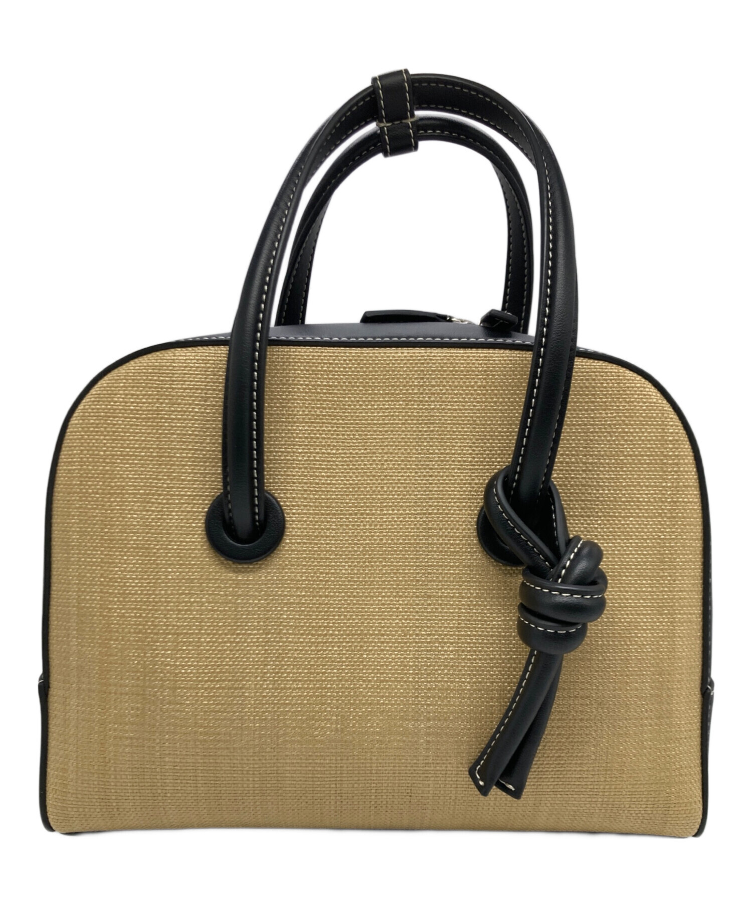 VASIC / ヴァジック | BEE MINI MINI ラフィア 2way ハンド ショルダーバッグ | ベージュ/ブラック | レディース VASIC / ヴァジック | BEE MINI MINI ラフィア 2way ハンド ショルダー