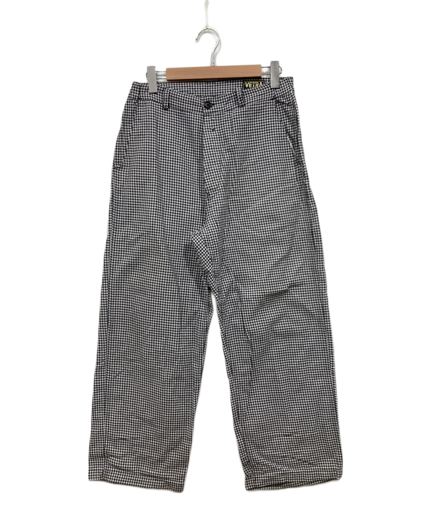 中古・古着通販】VETRA (ベトラ) 千鳥柄フレンチワークパンツ ホワイト