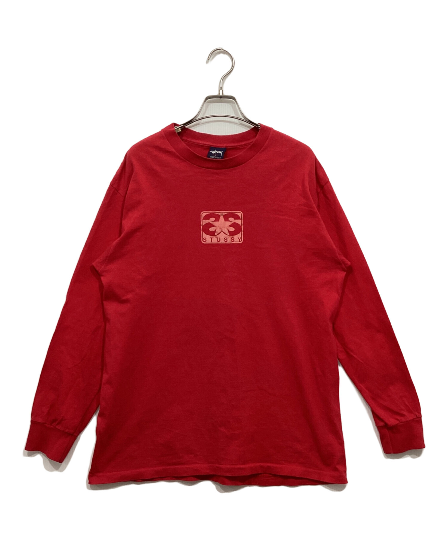 STUSSY / 長袖Tシャツ/XL/コットン/RED 中古・古着通販】stussy (ステューシー) ロングスリーブカットソー