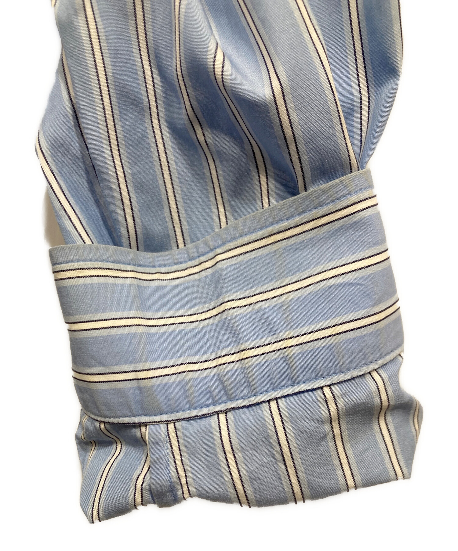 中古・古着通販】GUCCI (グッチ) 刺繍ストライプシャツ ブルー